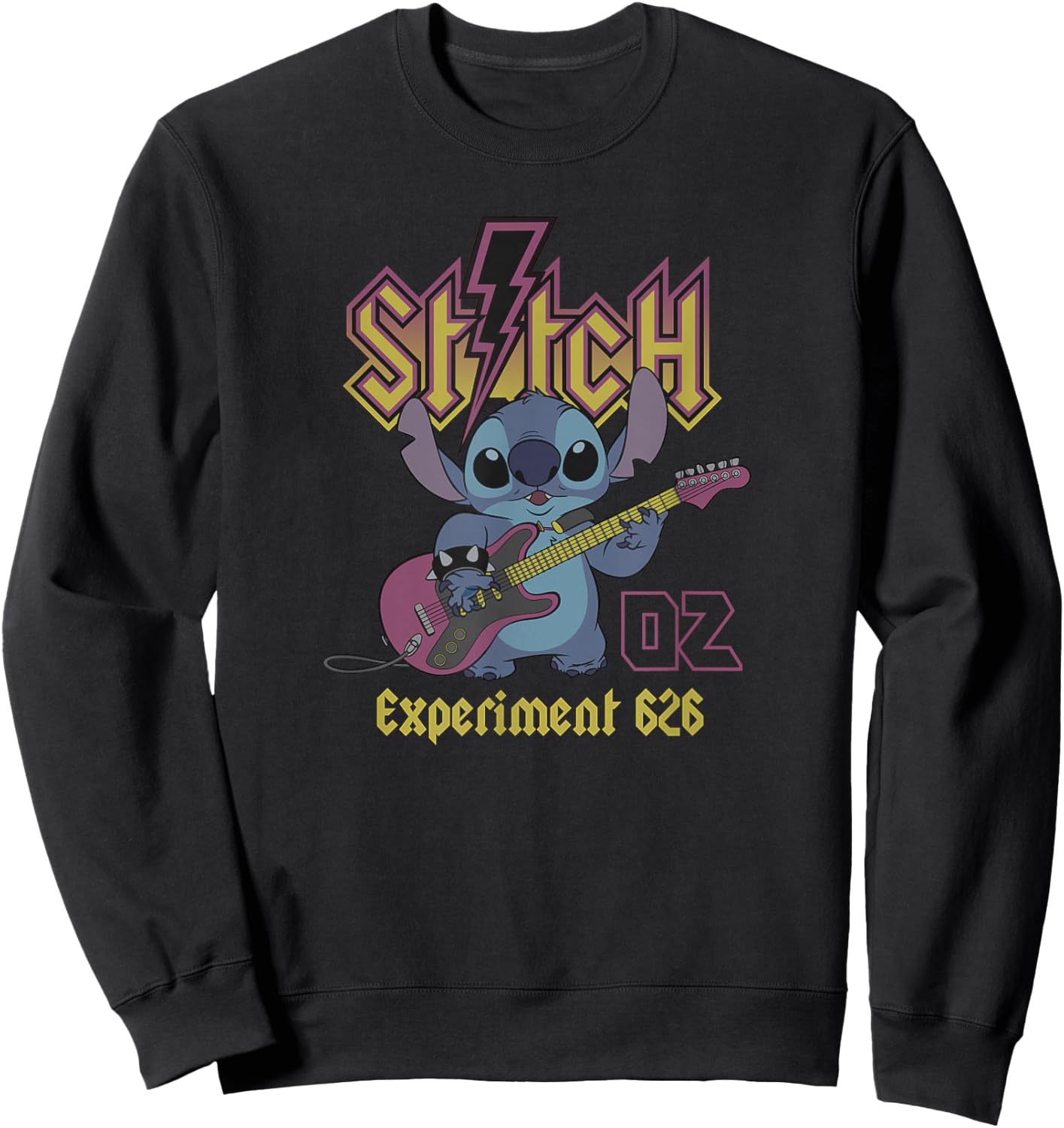 Disney Lilo & Stitch Rock Concert Experiment 626 Band Sweatshirt - Sweatshirt | Black