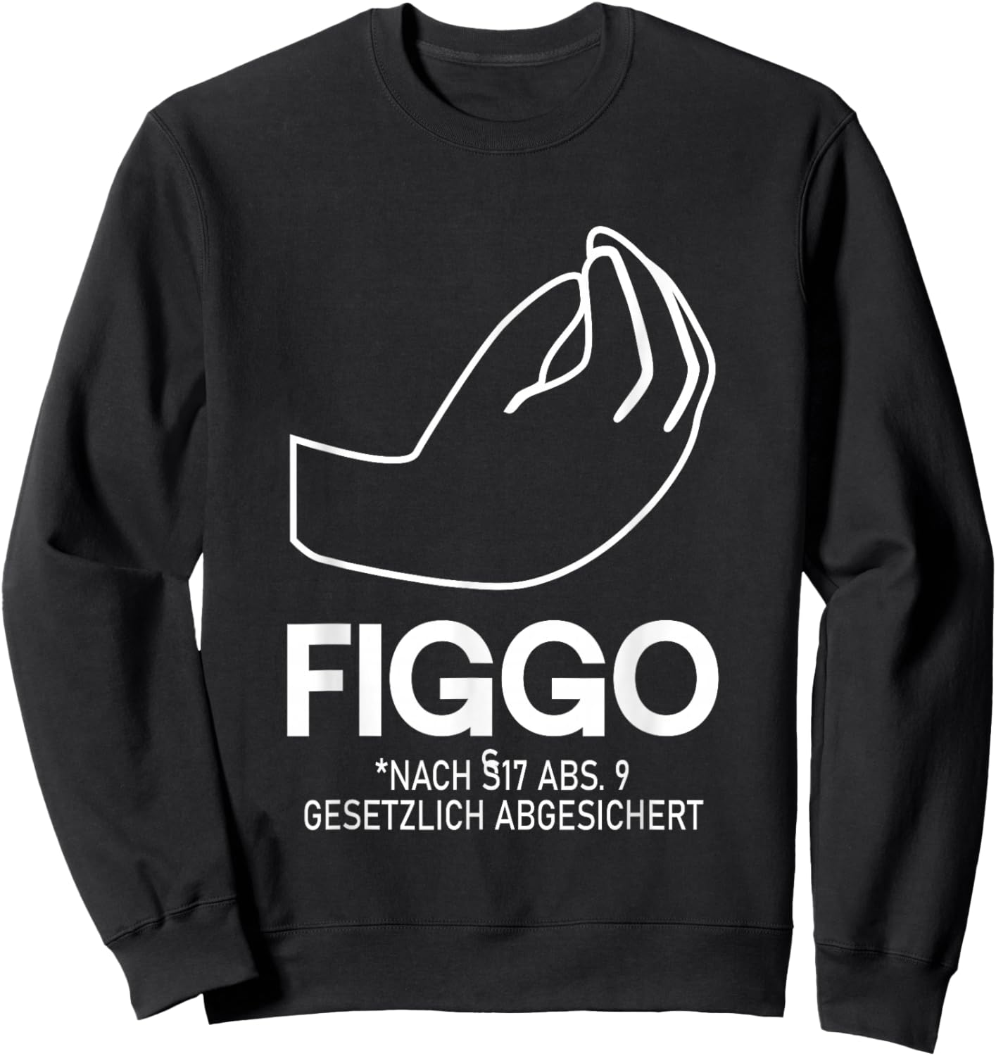 Figgo Ficko | Legally Secured | Percy , black Sweatshirt - Sweatshirt | Black