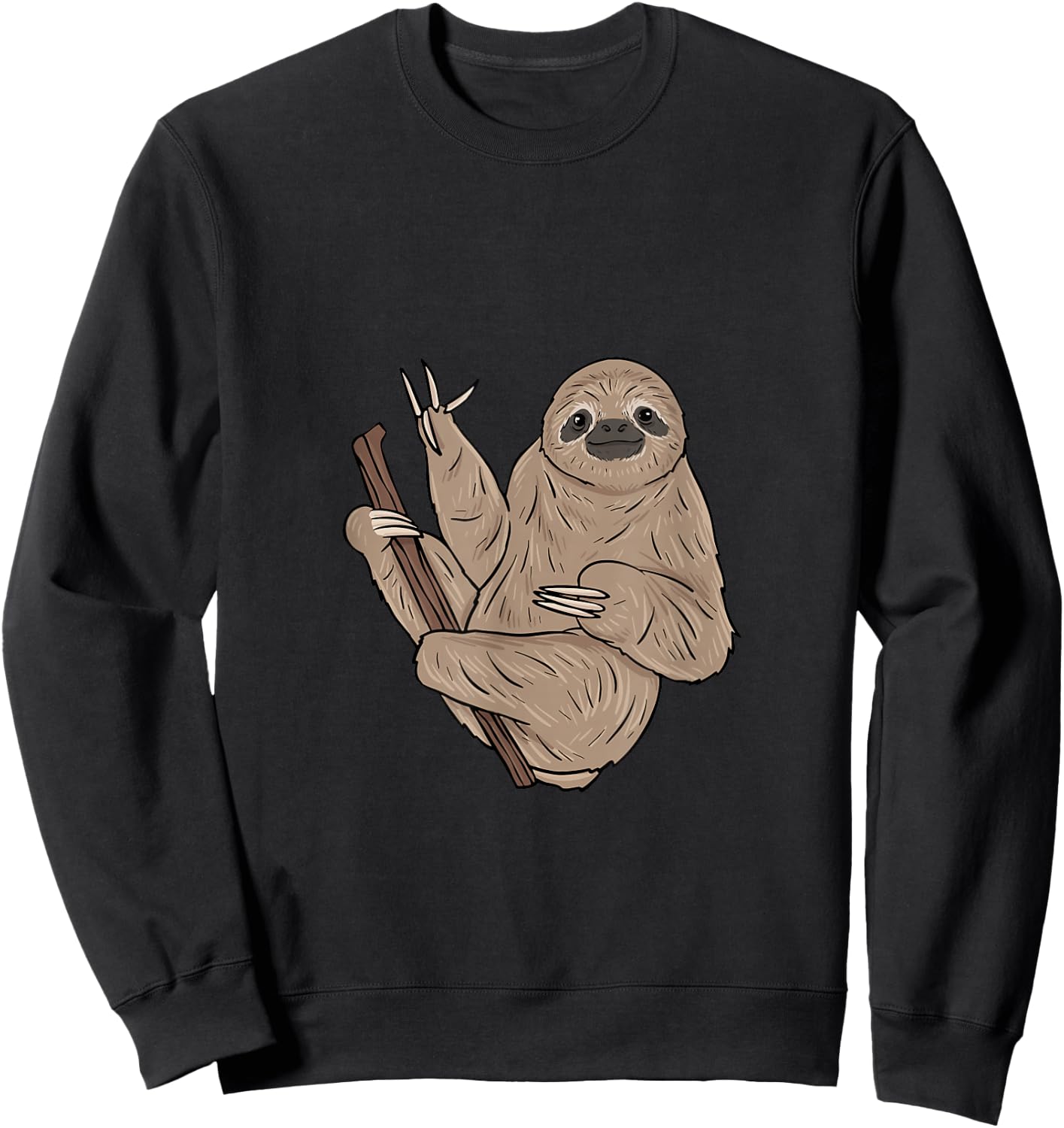 ILY Sloth ASL Hand Gesture Deaf Hearing Loss Awareness Sweatshirt - Sweatshirt | Black