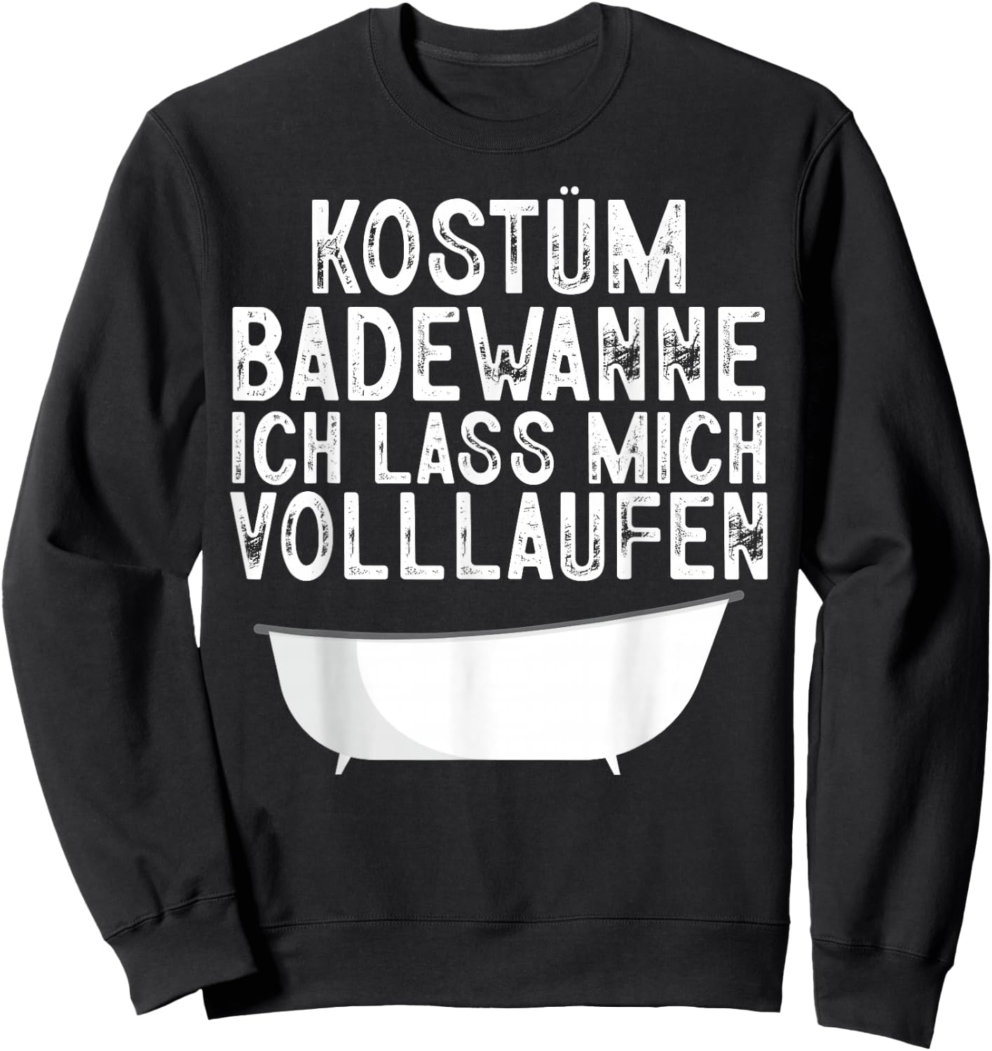 Costume Bathtub Full Run Fancy Dress Carnival Sauf Men's , black Sweatshirt - Sweatshirt | Black