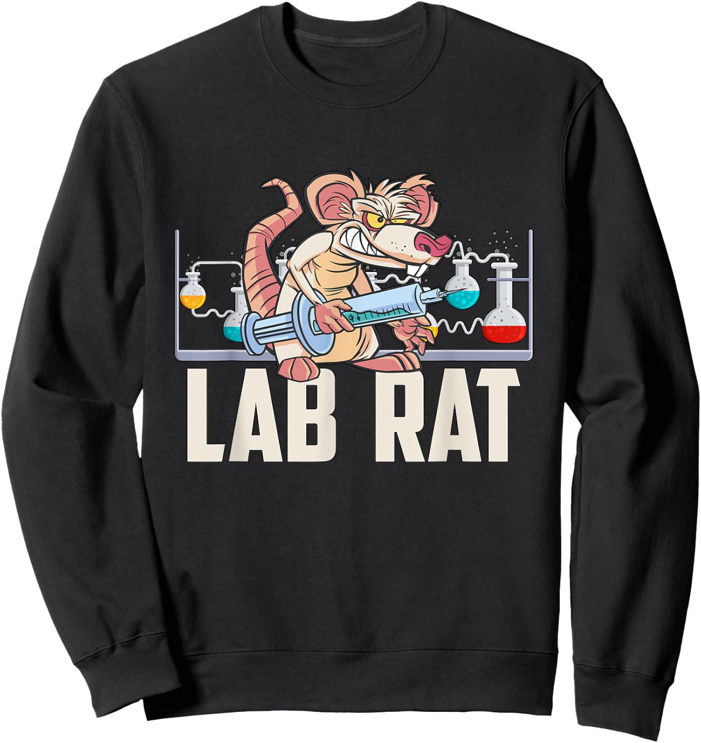 Lab Rat Scientist Loves Medical Technologist Lab Technician Sweatshirt - Sweatshirt | Black