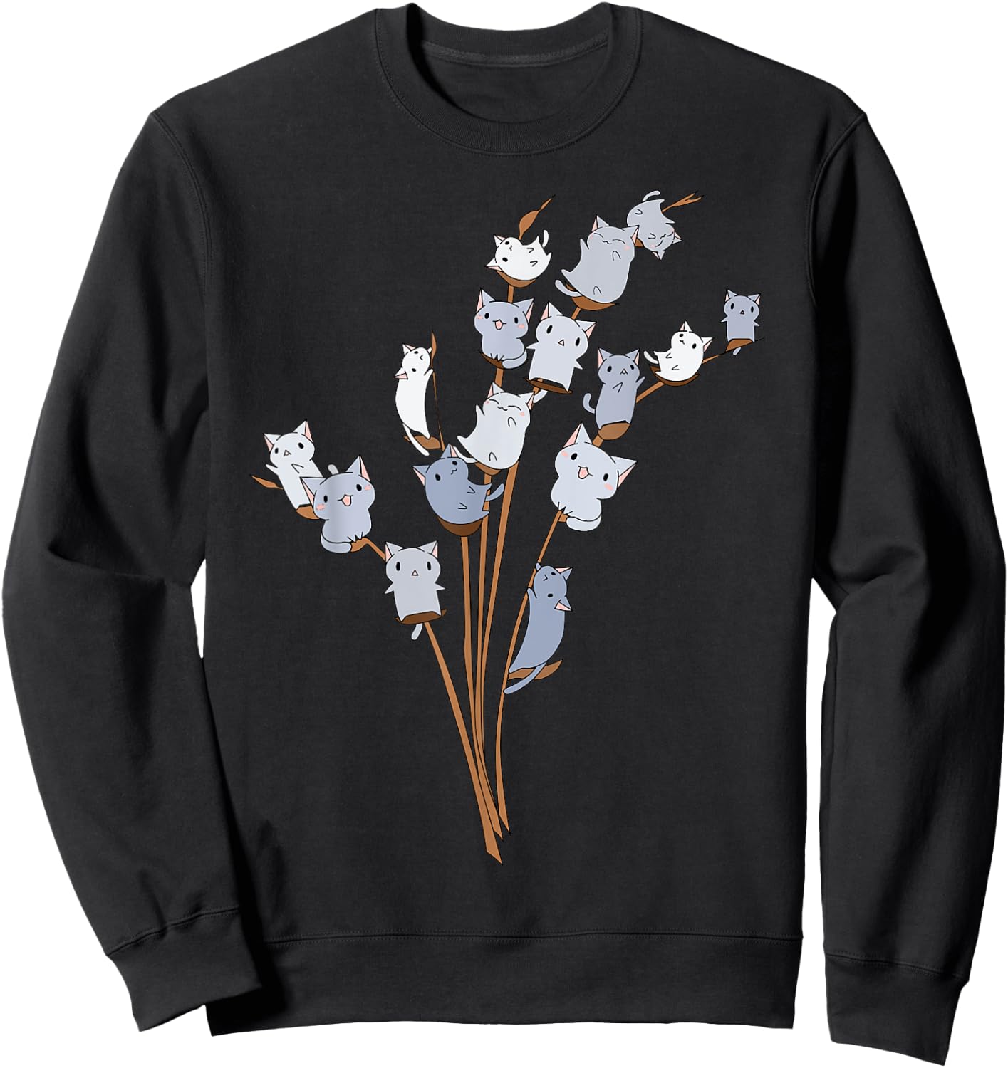 Willow Funny Cats Tree Gift Easter Party Sweatshirt - Sweatshirt | Black