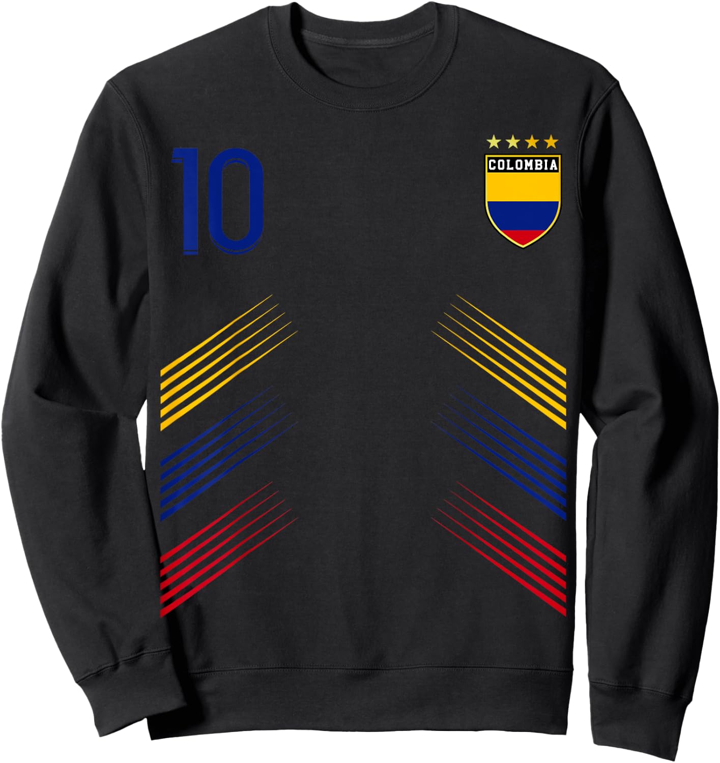 Colombia Flag for Colombian Pride Lovers , Black, S Sweatshirt - Sweatshirt | Black