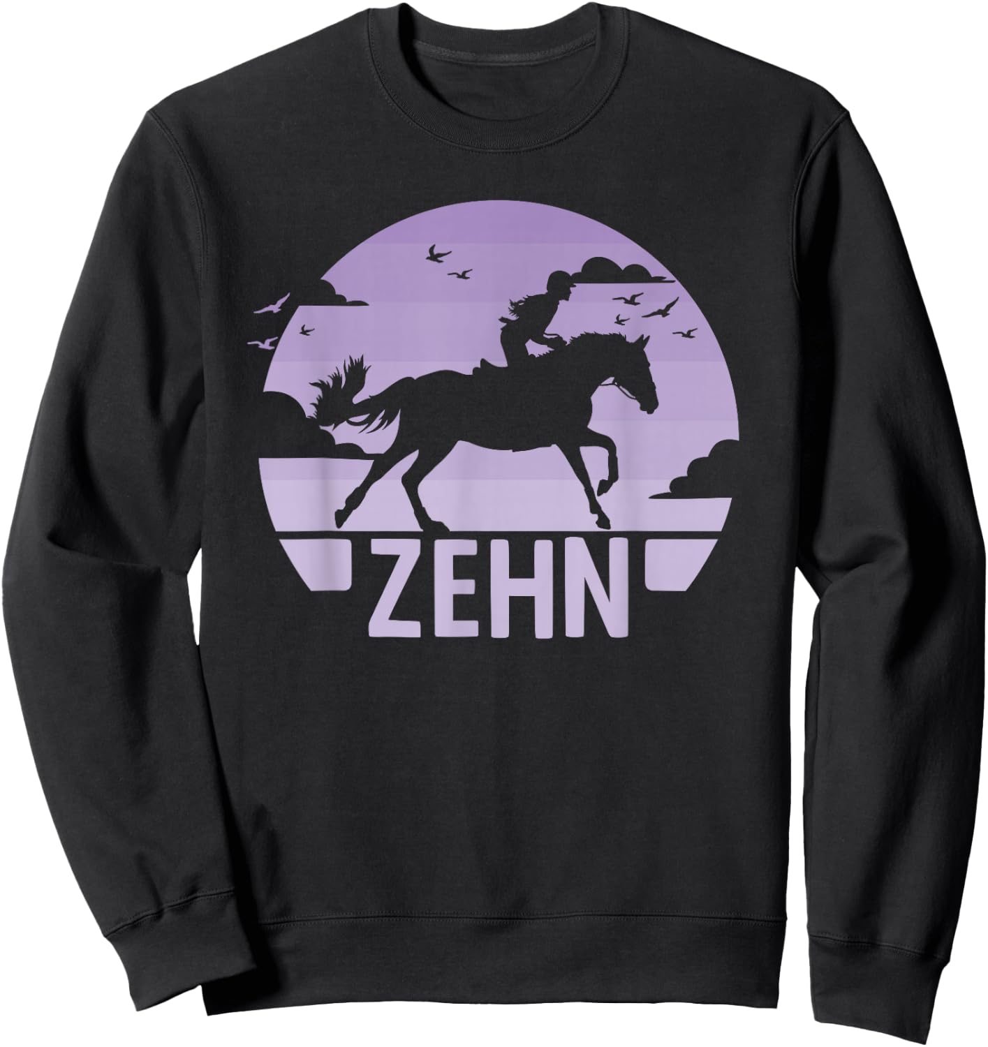 10. Geburtstag Reiterin 10 Jahre Mädchen Pferde Geburtstags Sweatshirt - Sweatshirt | Black