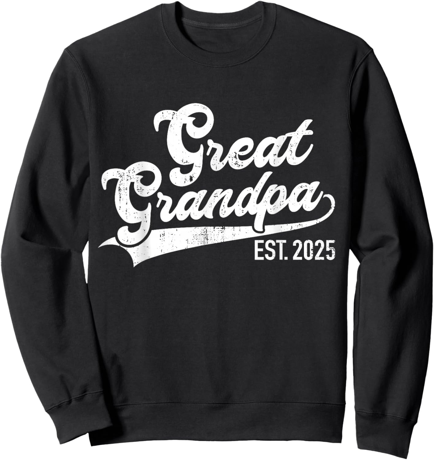 Great grandpa est. 2025 for pregnancy announcement Sweatshirt - Sweatshirt | Black