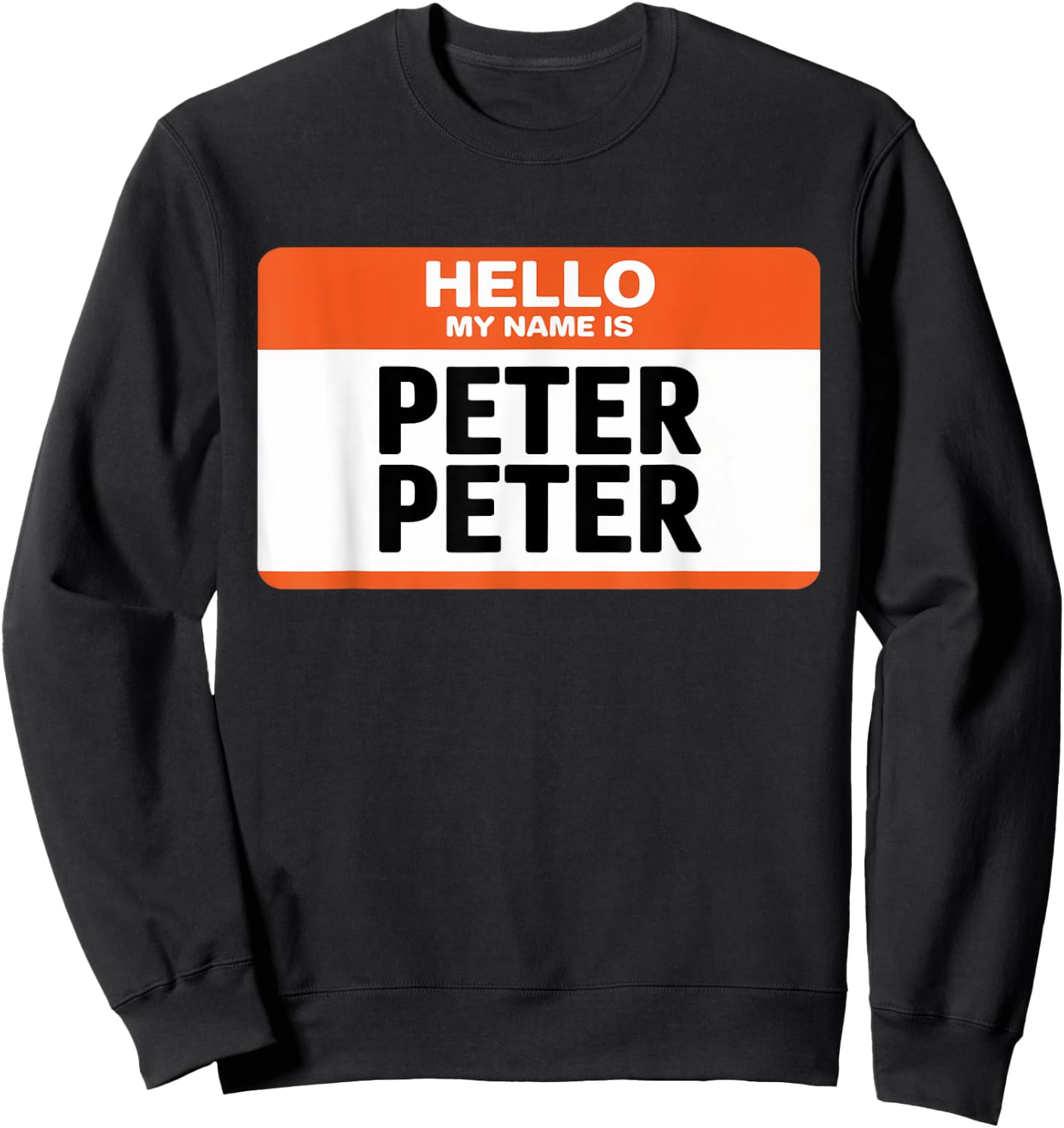 Peter Pumpkin Eater Couples Halloween Name Tag Costume Sweatshirt - Sweatshirt | Black