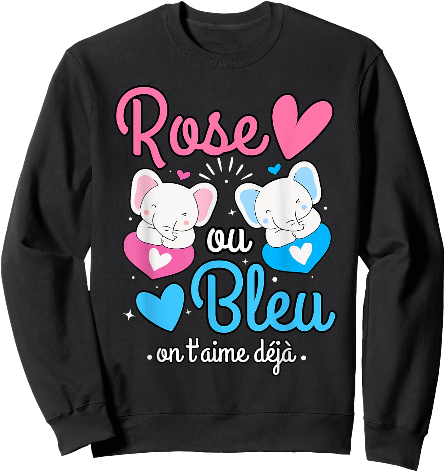 Baby shower surprise gender reveal baby sex announcement , Black, S Sweatshirt - Sweatshirt | Black