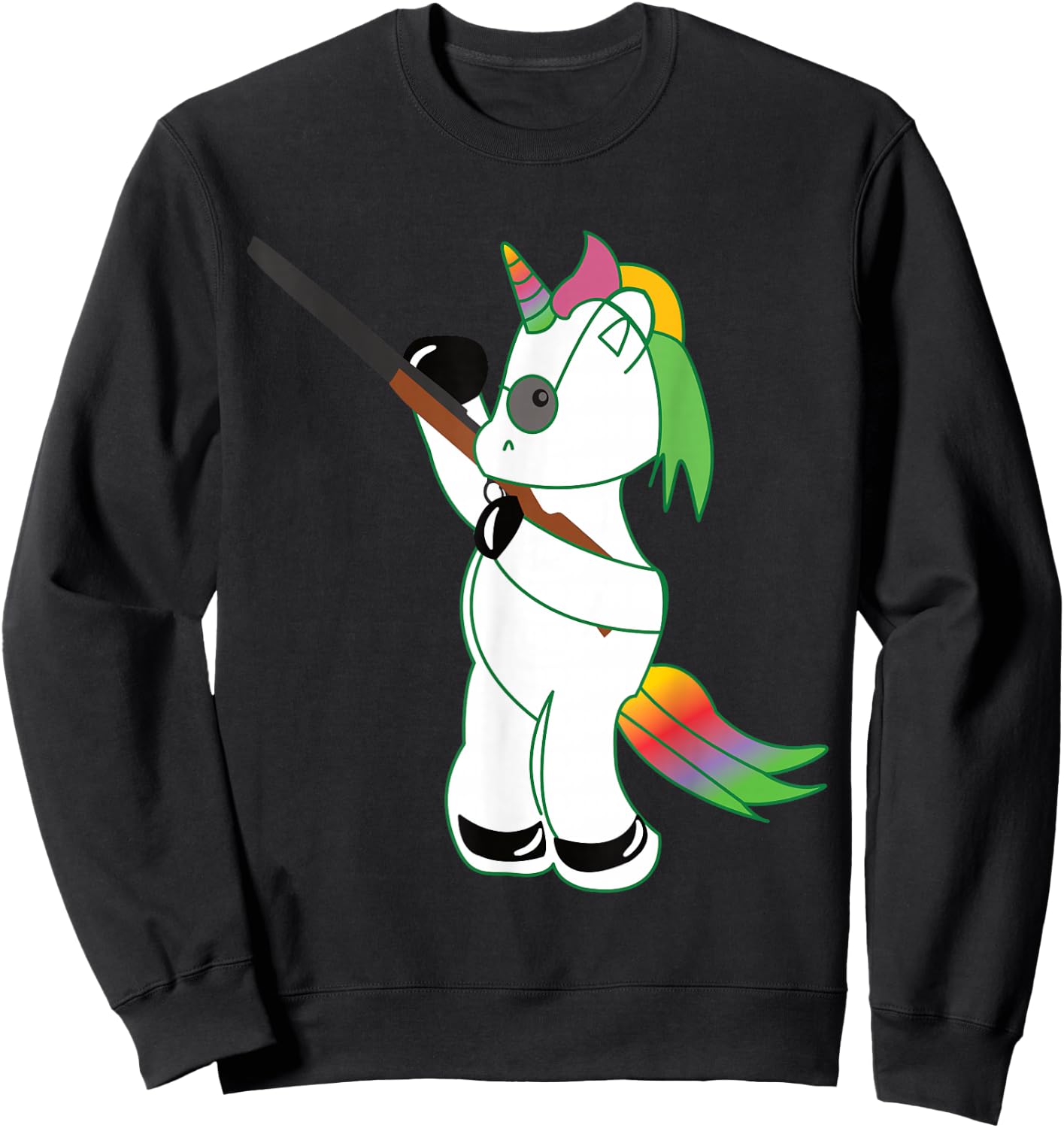 Einhorn Schützenfest Dabbing Unicorn Vogelstange Sweatshirt - Sweatshirt | Black