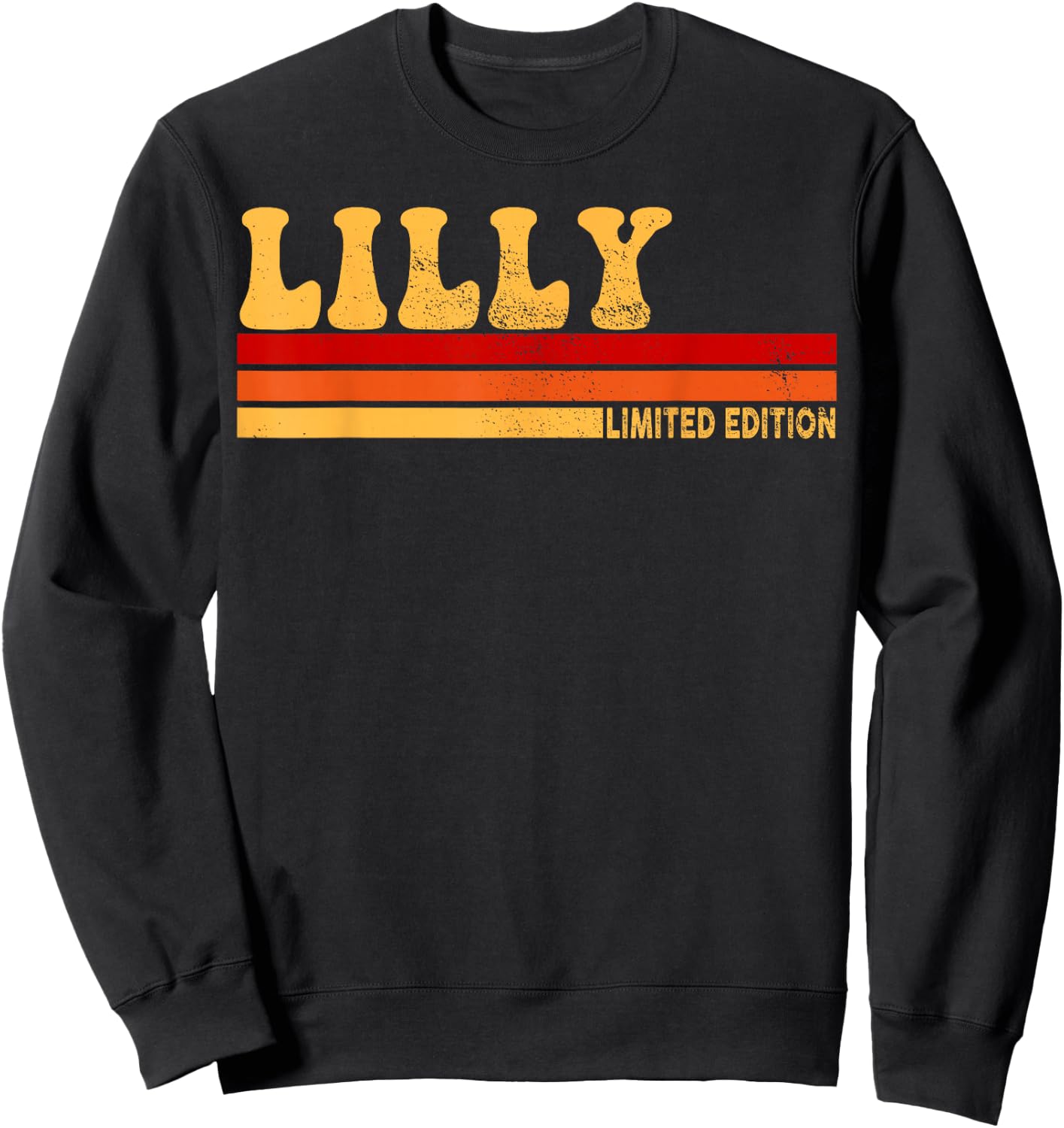 Lilly Name Personalized Cute Idea Women Vintage Lilly Sweatshirt - Sweatshirt | Black