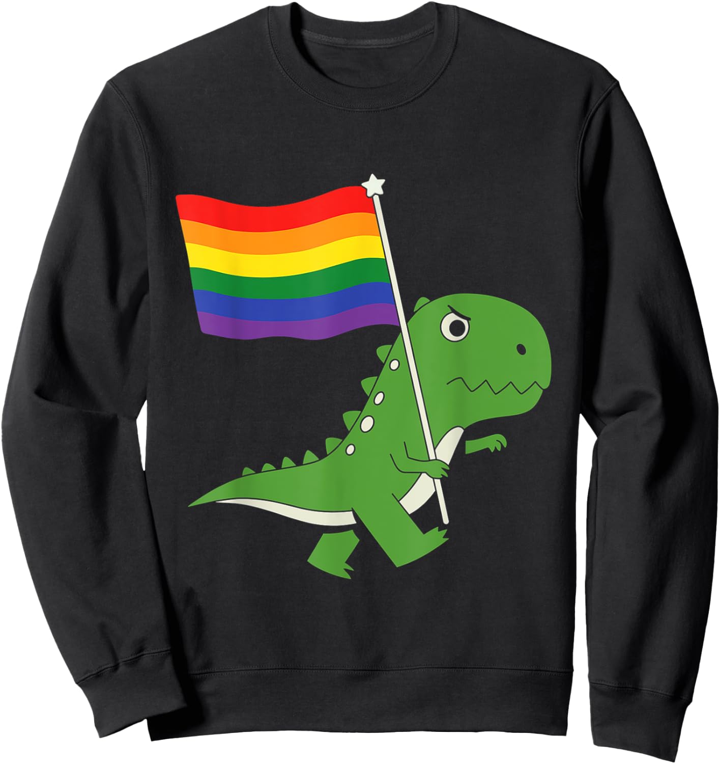 Dinosaurier LGBT Regenbogen Flagge Pride Month Gay Lesben Junge Kinder Sweatshirt - Sweatshirt | Black