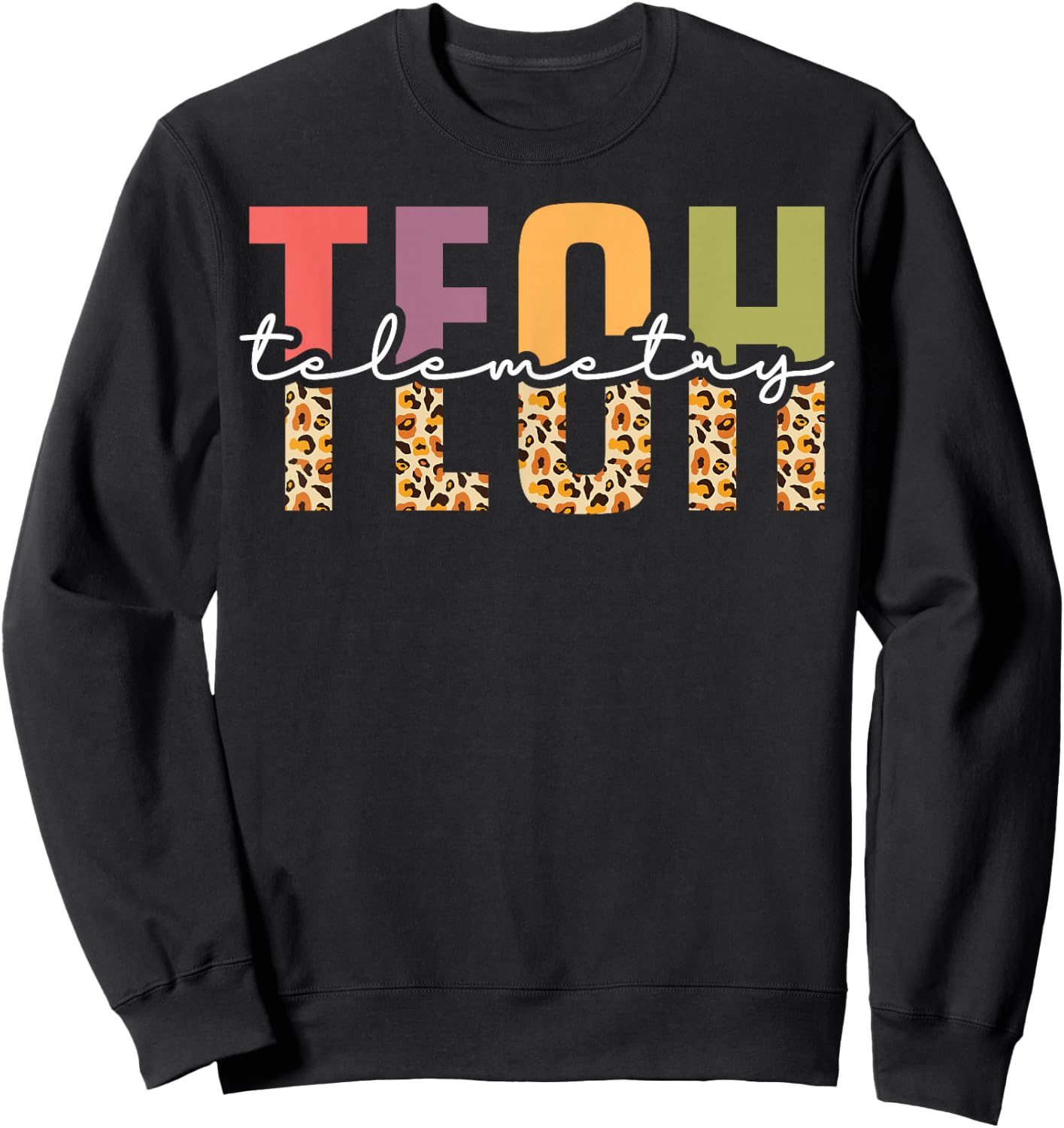 Telemetry Tech Appreciation Leopard Sweatshirt - Sweatshirt | Black