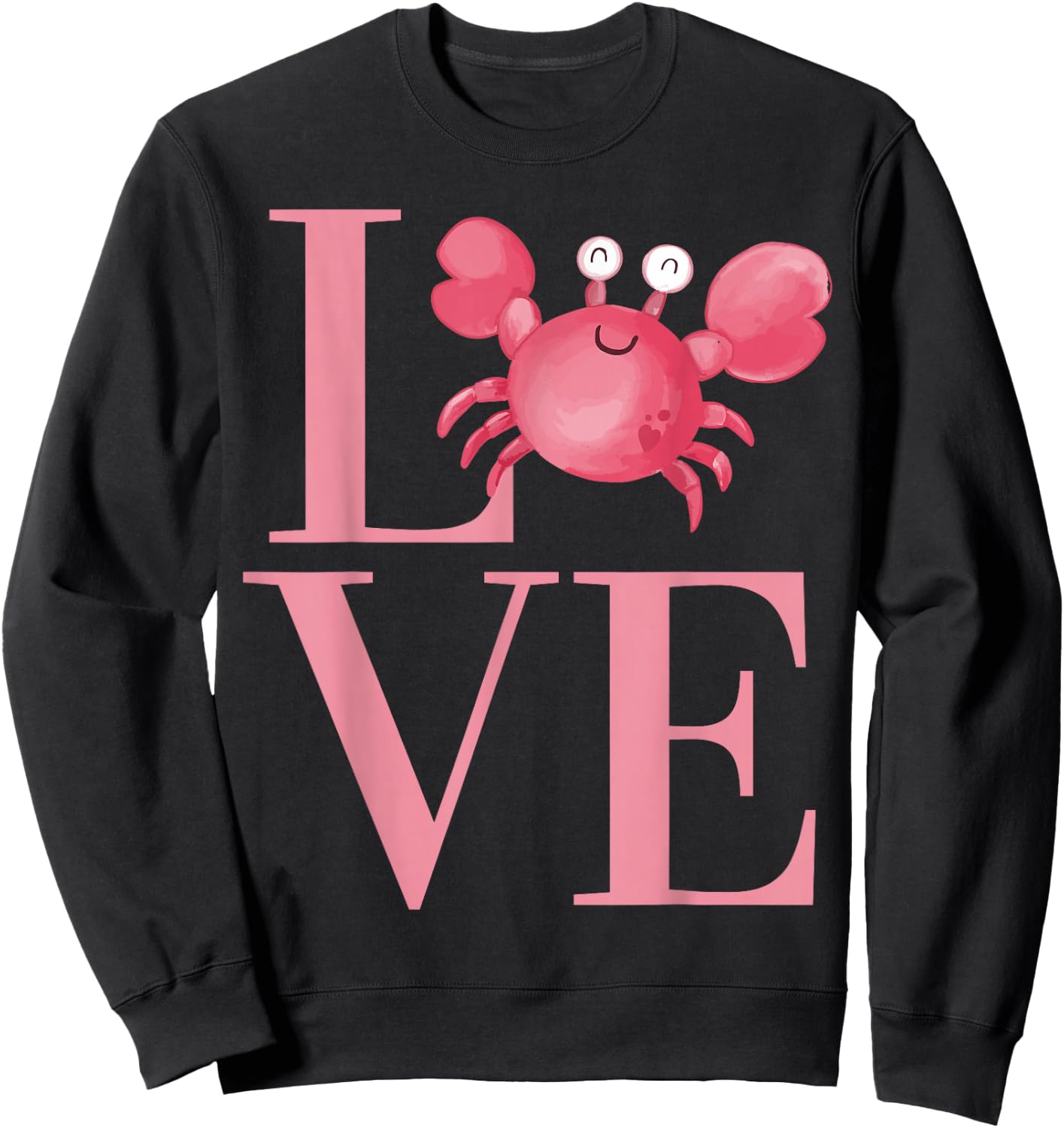 Cute Crab for boys and girls who LOVE Crabs Sweatshirt - Sweatshirt | Black