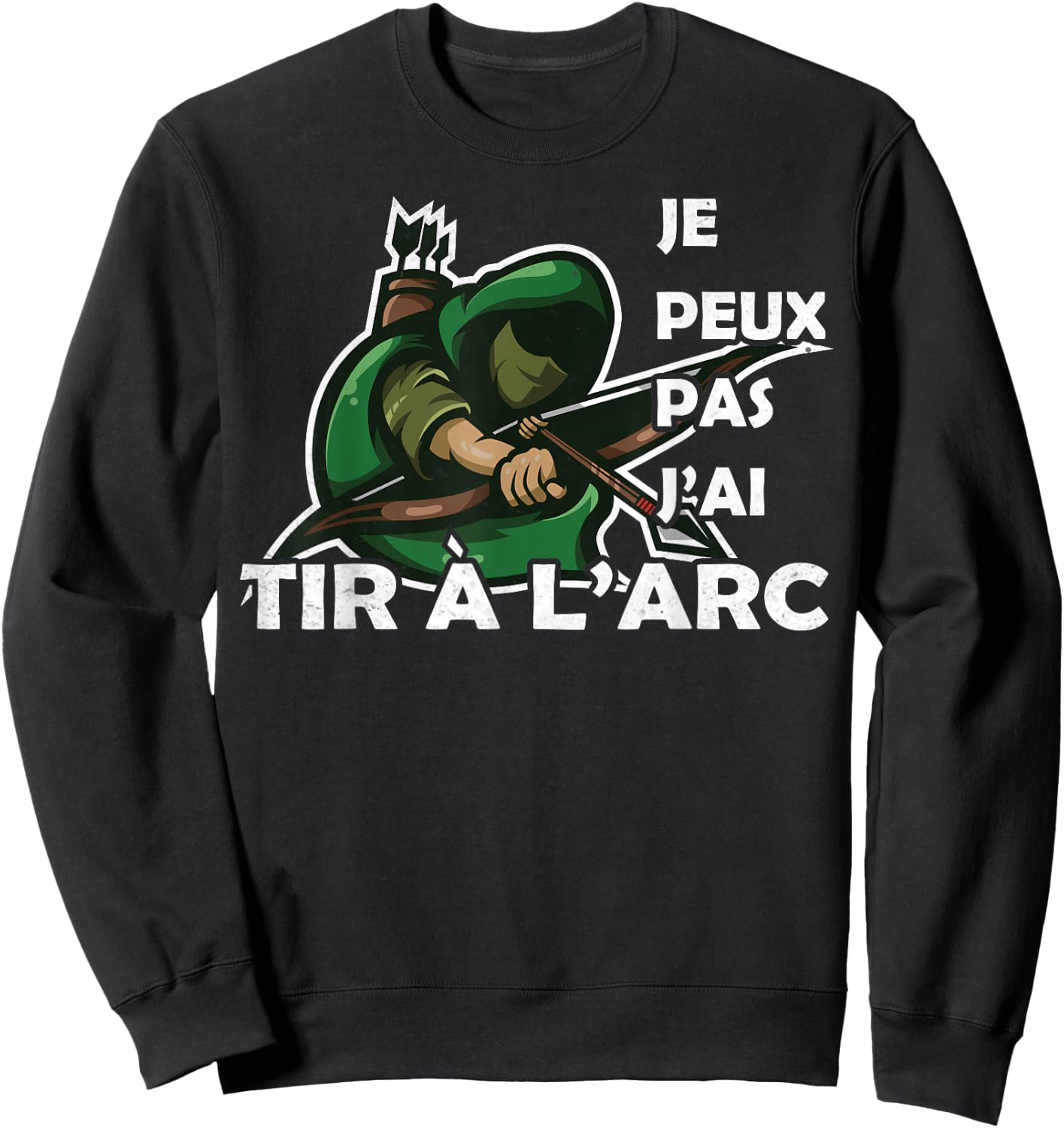 Archery Archer Bow Archer Shooter Humor 2025 Sweatshirt - Sweatshirt | Black