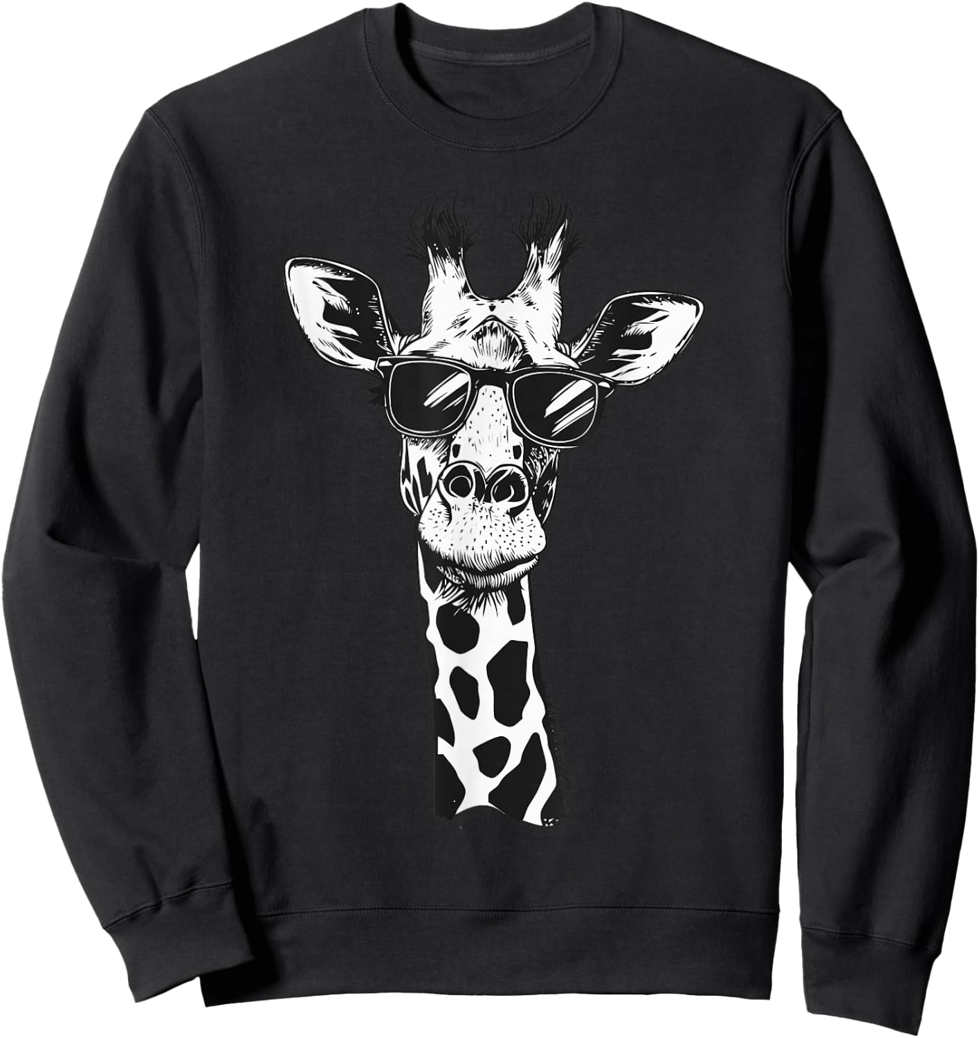 Giraffe With Sunglasses Sweatshirt - Sweatshirt | Black