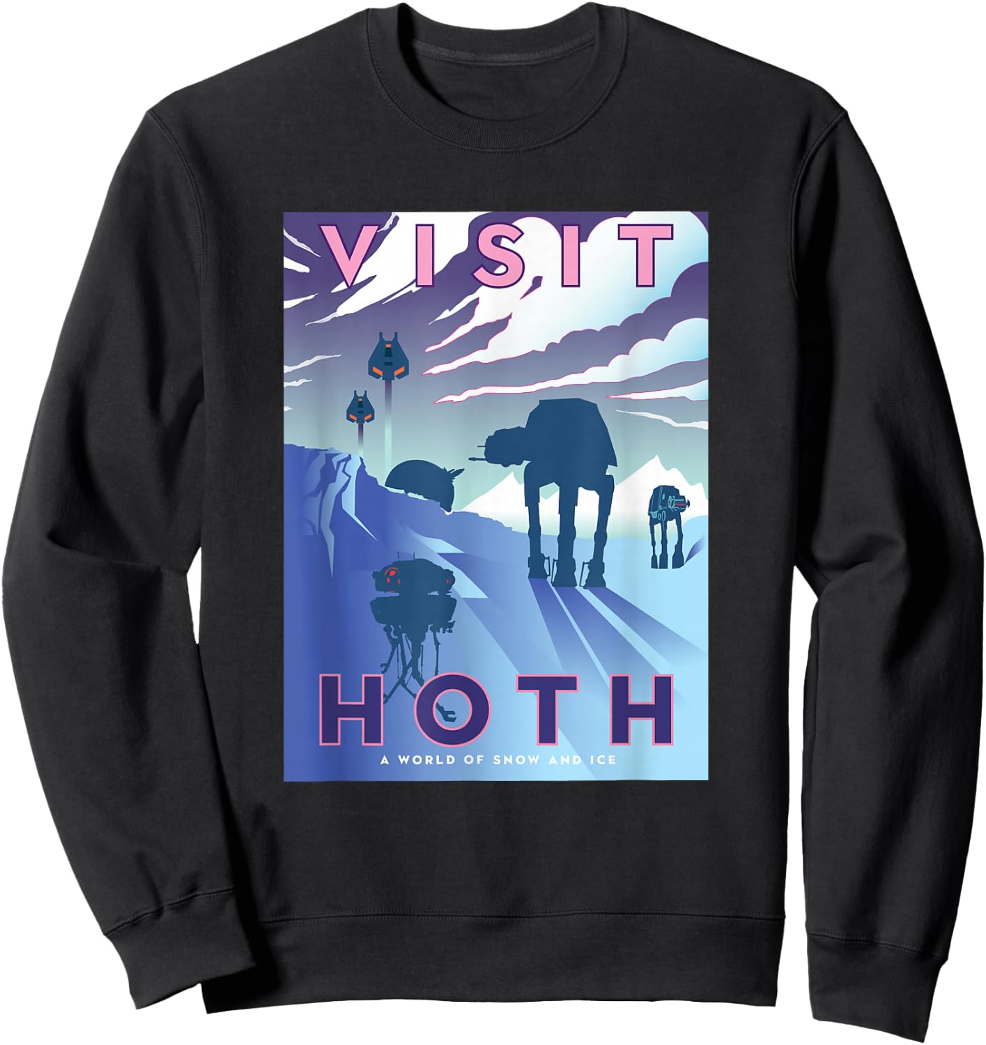 Star Wars The Empire Strikes Back Visit Hoth Postcard Sweatshirt - Sweatshirt | Black