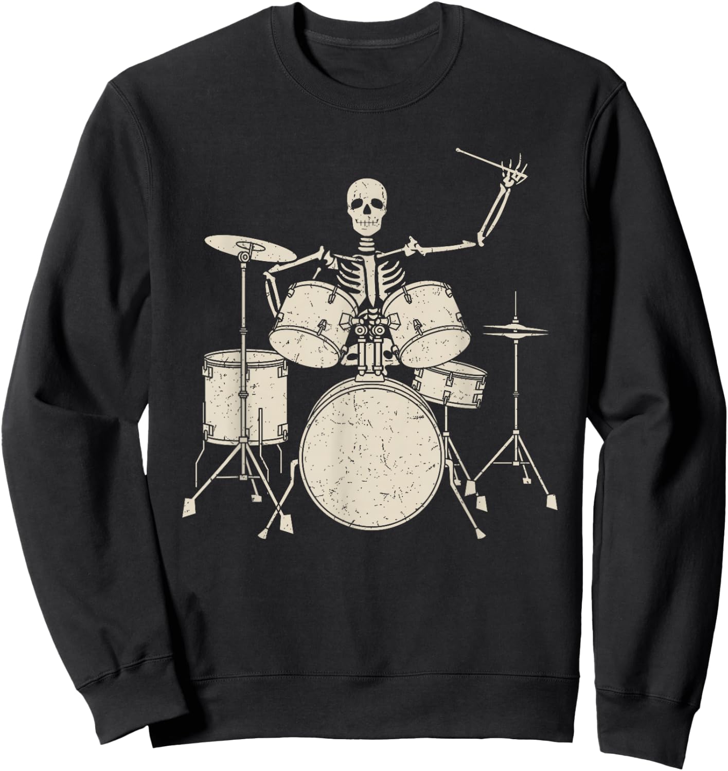 Best Drumming Art Women Drumming Drum Lover Drummer Sweatshirt - Sweatshirt | Black