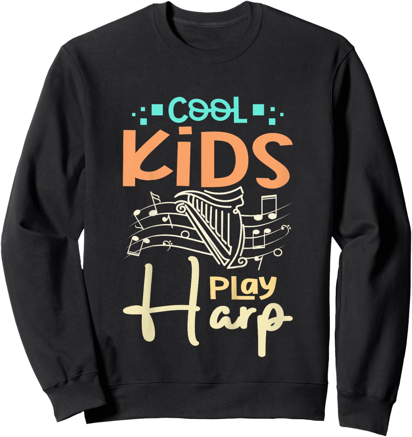 Enfant Harpe pour enfants cool Sweatshirt - Sweatshirt | Black