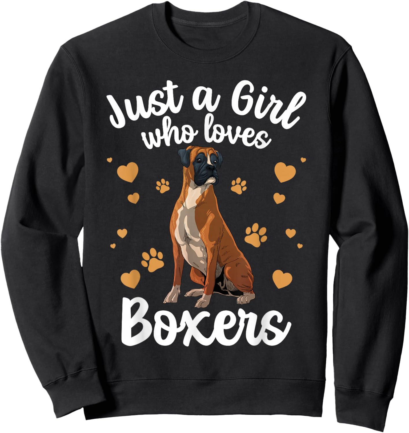 Cool Boxer Dog For Girls Women Kids Dog Trainer Boxer Lovers Sweatshirt - Sweatshirt | Black