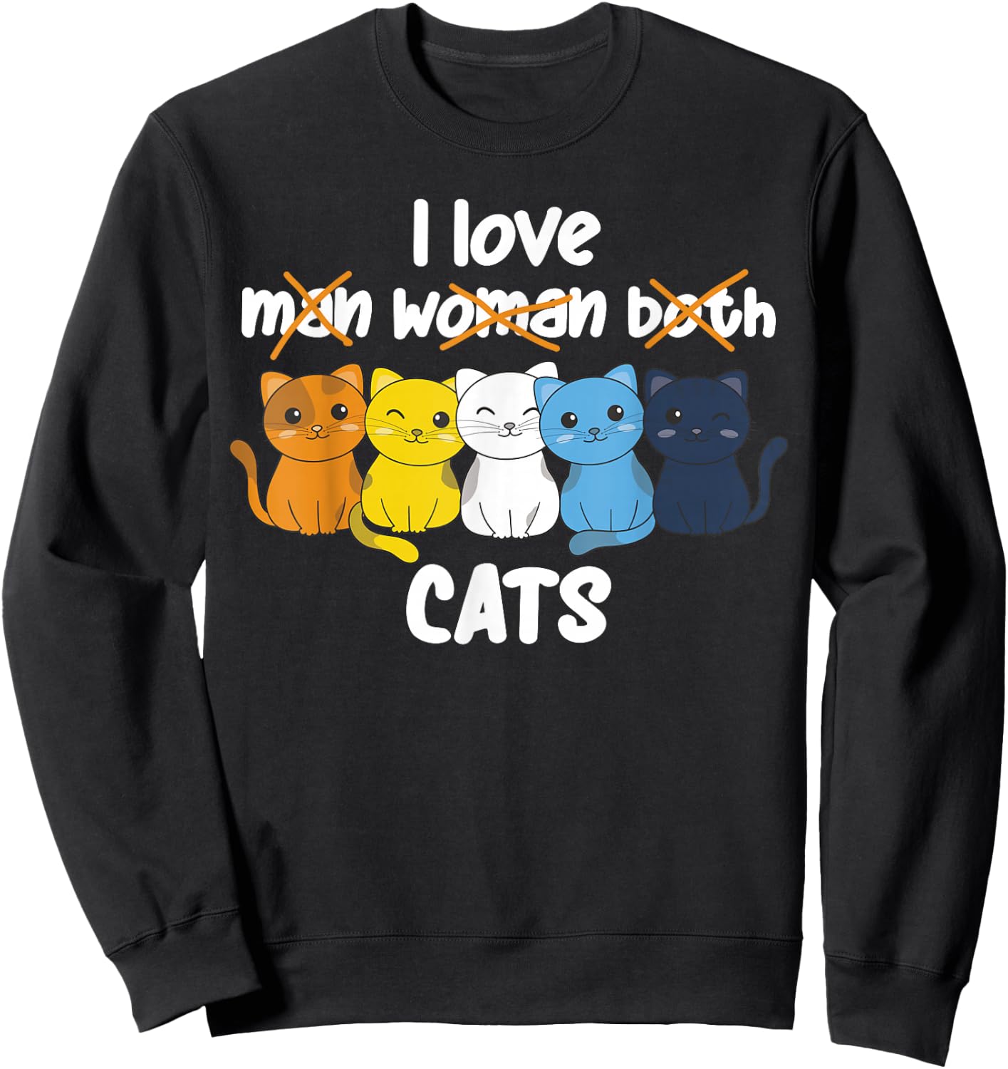 Aroace Flag Pride LGBTQ-Katzen niedliche Aroace-Katze Sweatshirt - Sweatshirt | Black