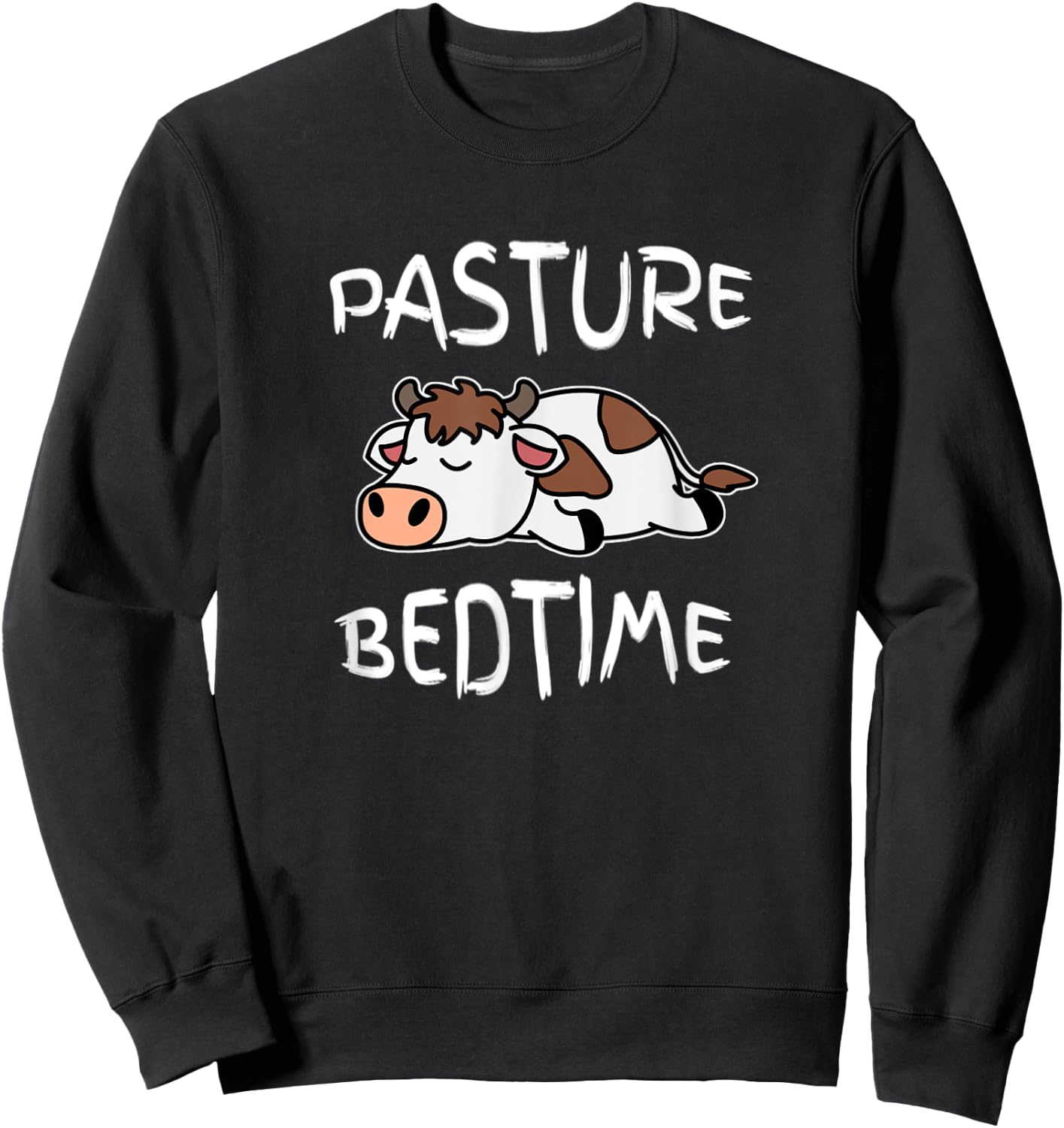 Cow Pasture Bedtime Pajama for Bedtime Sweatshirt - Sweatshirt | Black