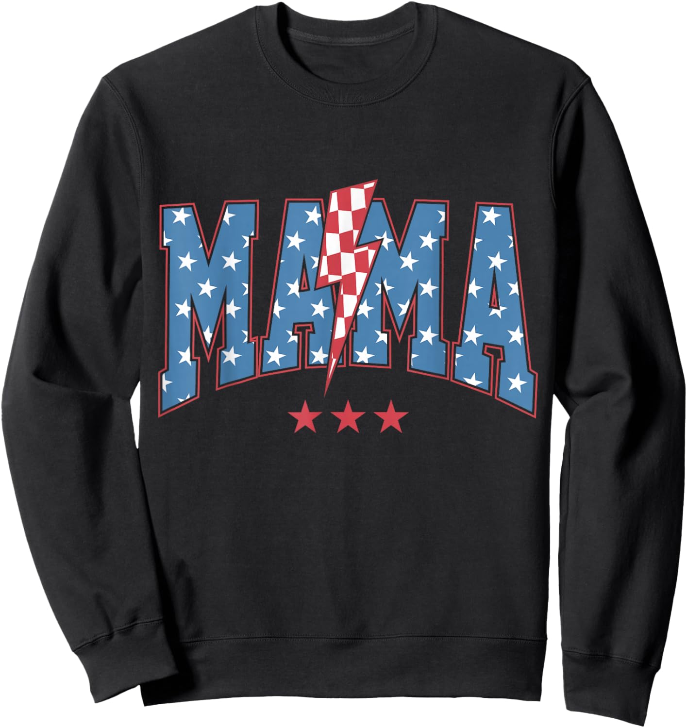 Mama Dada Mini 4th of July American Family Matching Sweatshirt - Sweatshirt | Black