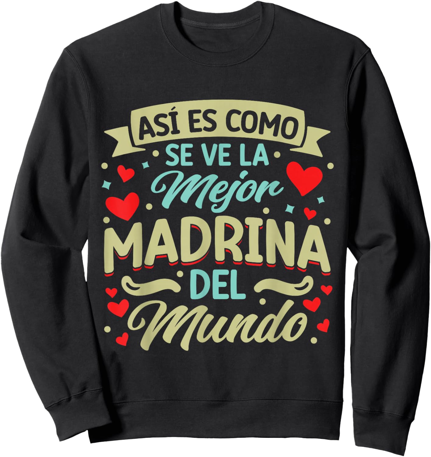 Anuncio Embarazo Divertido Bautizo Madrina Regalo Familia Sweatshirt - Sweatshirt | Black