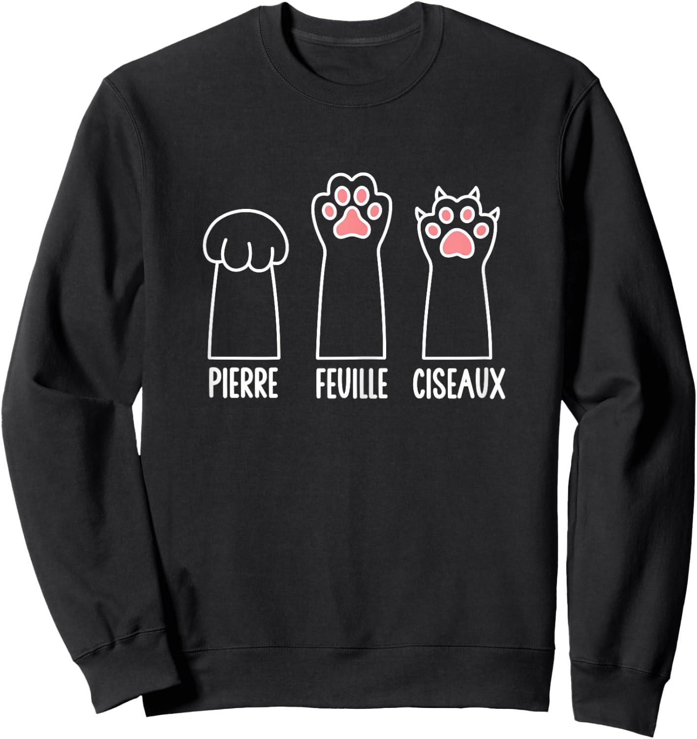 Cat Pate Funny Woman and Girl Cat Funny Kawaii Cute Sweatshirt - Sweatshirt | Black
