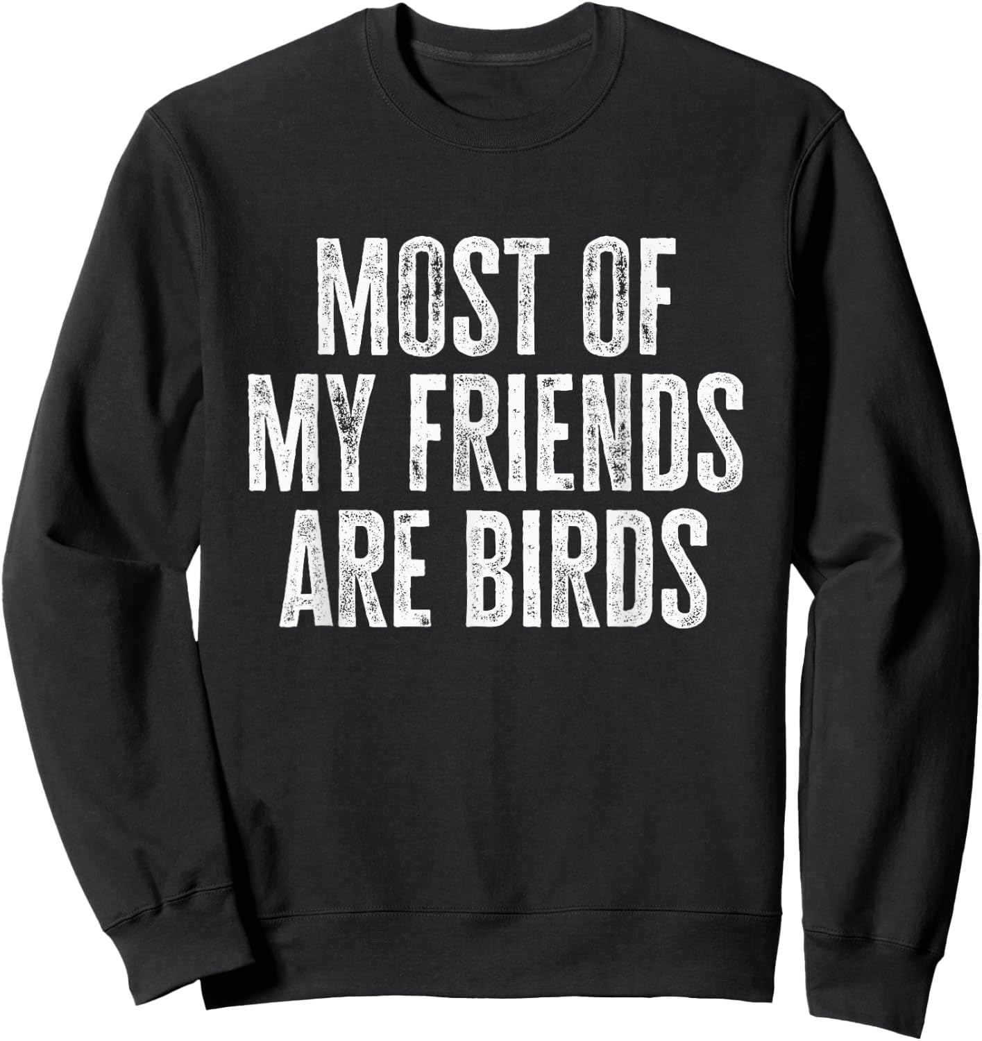 Most of My Friends Are Birds Funny Birds Sweatshirt - Sweatshirt | Black