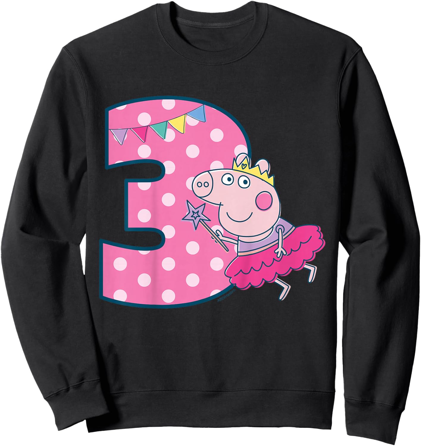 Peppa Pig 3 Geburtstag Sweatshirt - Sweatshirt | Black