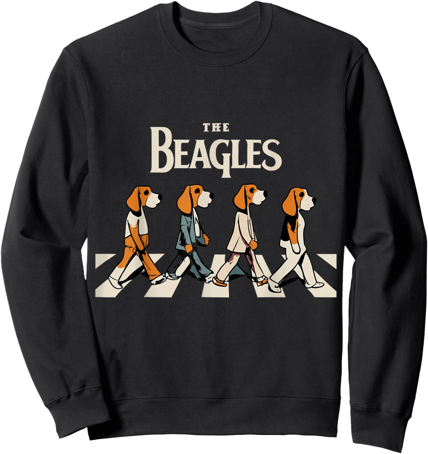 The Beagles Cover Funny Cute Vintage Beagle Dog Lover Sweatshirt - Sweatshirt | Black