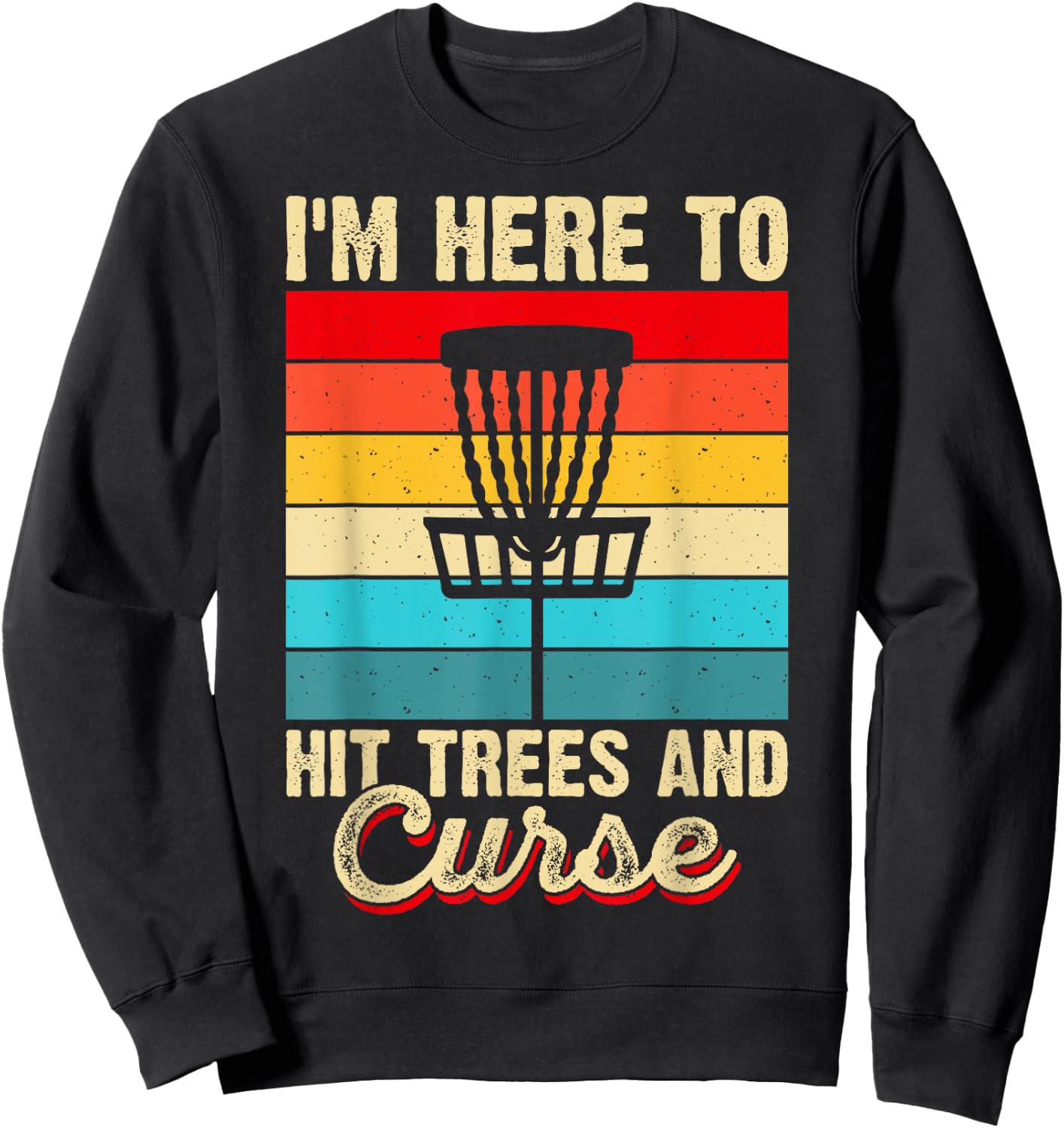 Disc Golf Shirt Disc Golf Bekleidung Herren Disc Golf Zubehör Sweatshirt - Sweatshirt | Black
