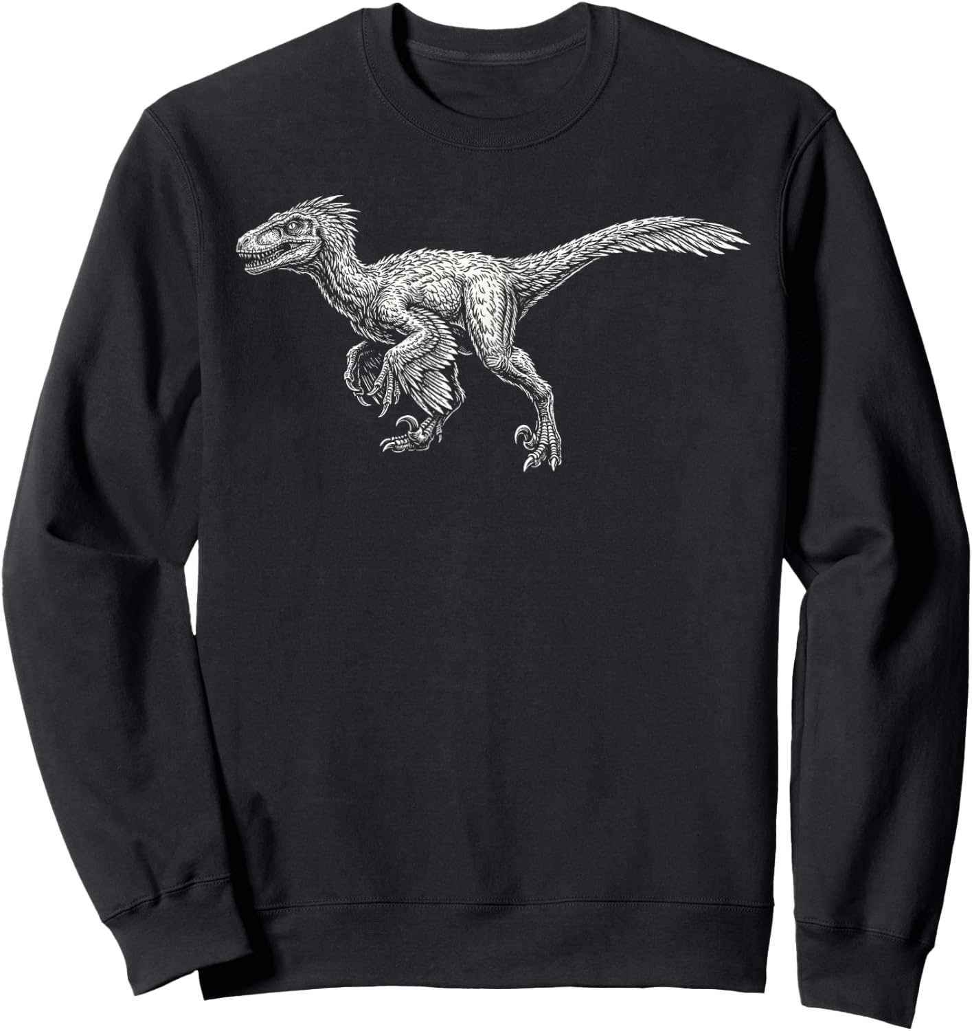 Utahraptor Dinosaur Sweatshirt - Sweatshirt | Black