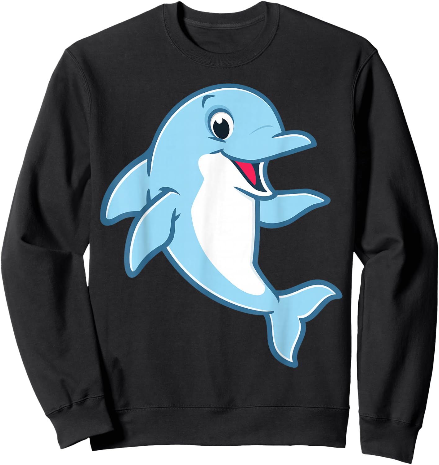 Cute Dolphin Sweatshirt - Sweatshirt | Black