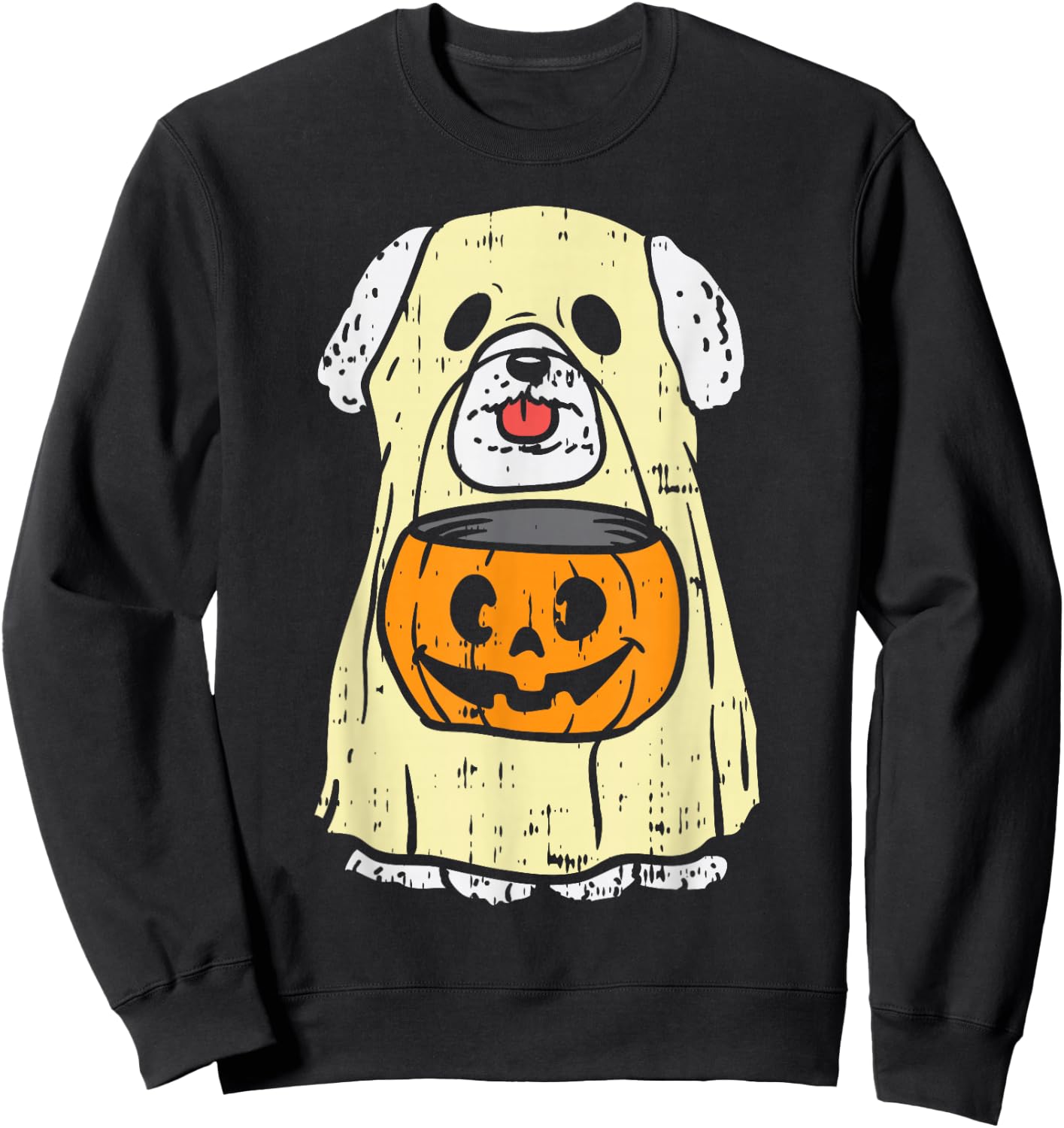 Bichon Frise Ghost Funny Halloween Costume Dog Owner Lover Sweatshirt - Sweatshirt | Black