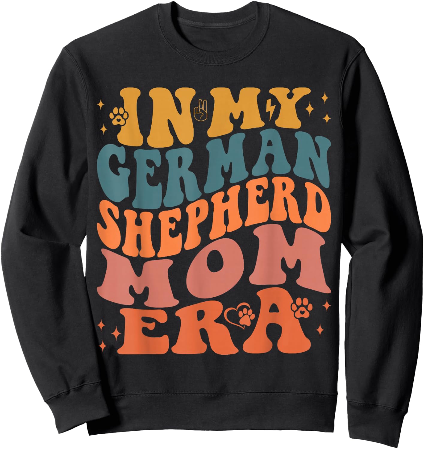Funny In My German Shepherd Mom Era Dog Lover Sweatshirt - Sweatshirt | Black