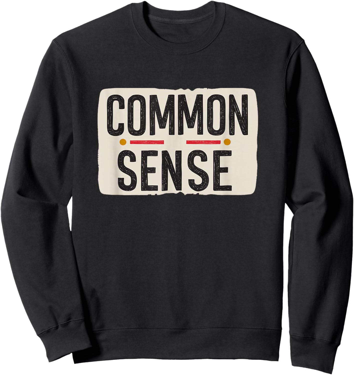 Nice Common Sense Emblem Sweatshirt - Sweatshirt | Black
