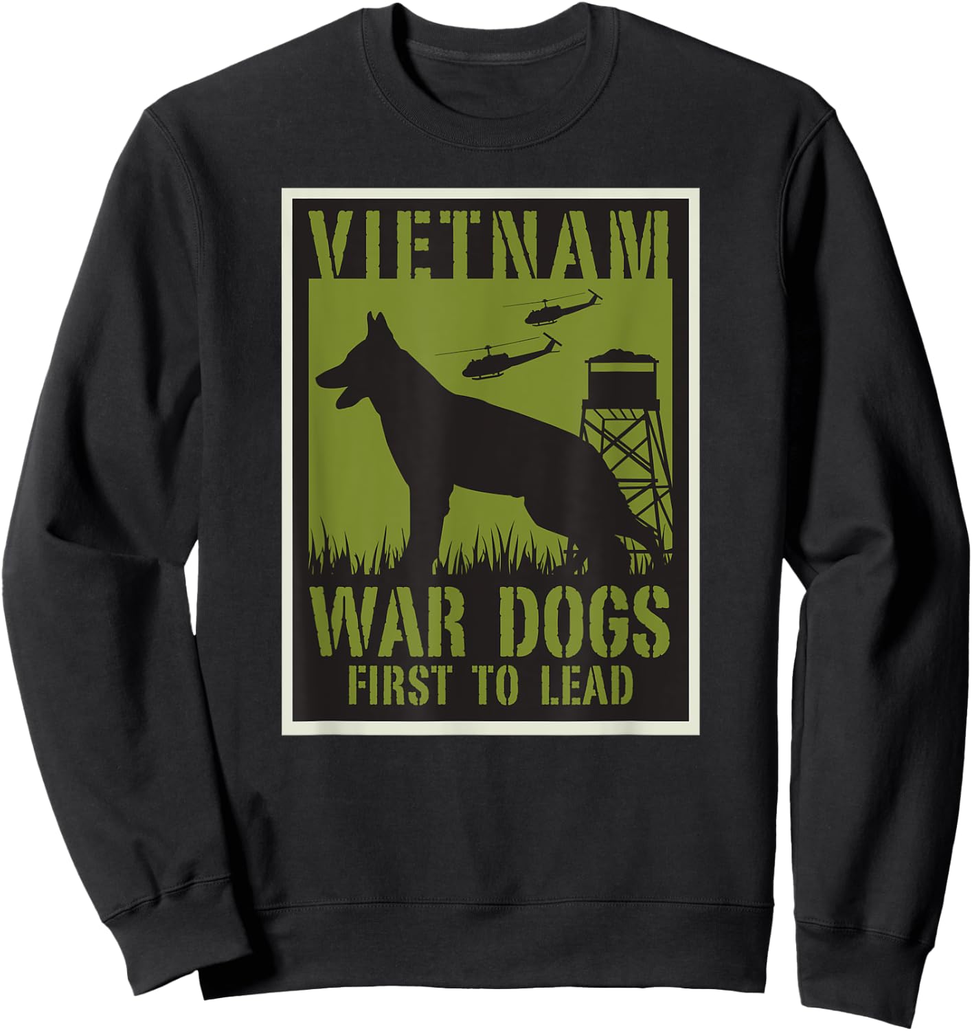 Vietnam War Dogs , Black, S Sweatshirt - Sweatshirt | Black