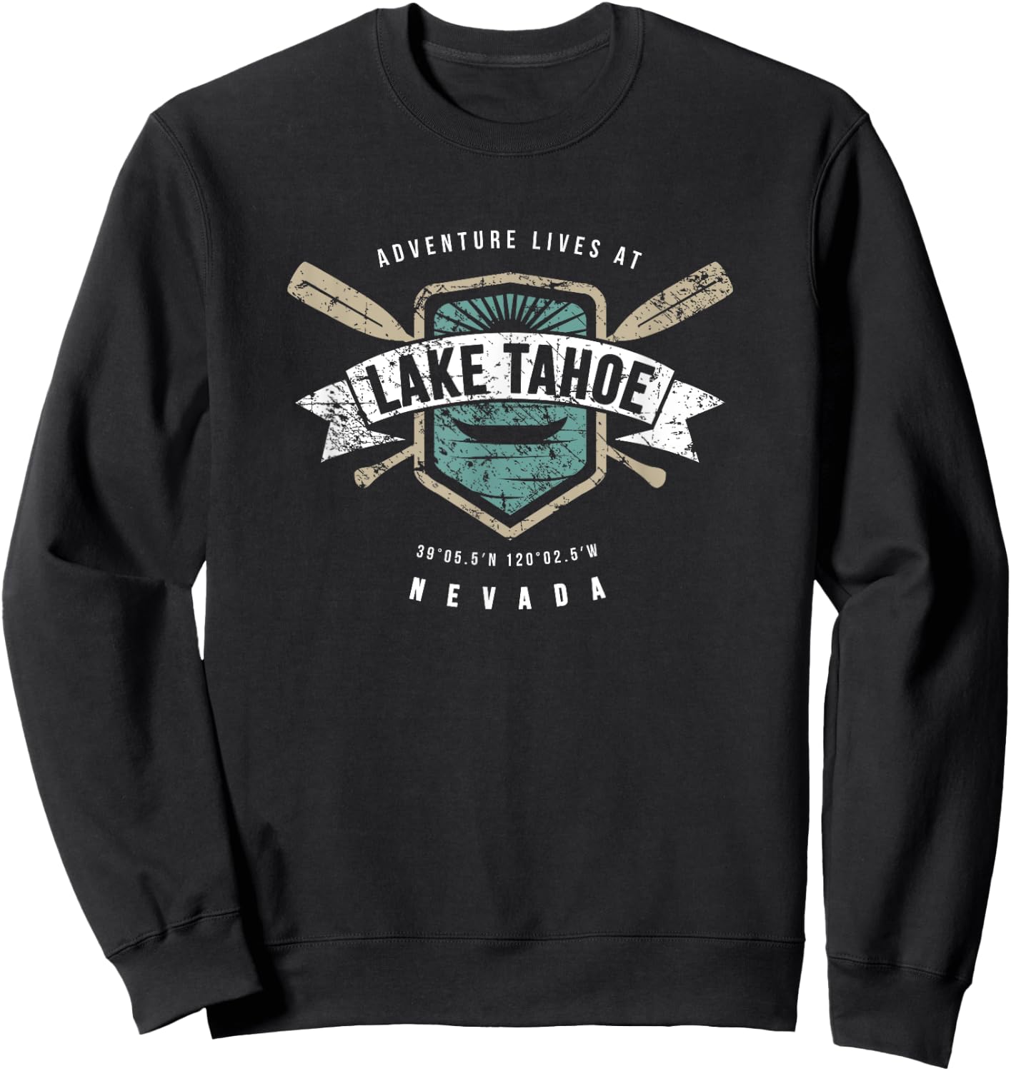 Lake Tahoe Nevada Fishing Boating Camping Outdoor Gift Sweatshirt - Sweatshirt | Black