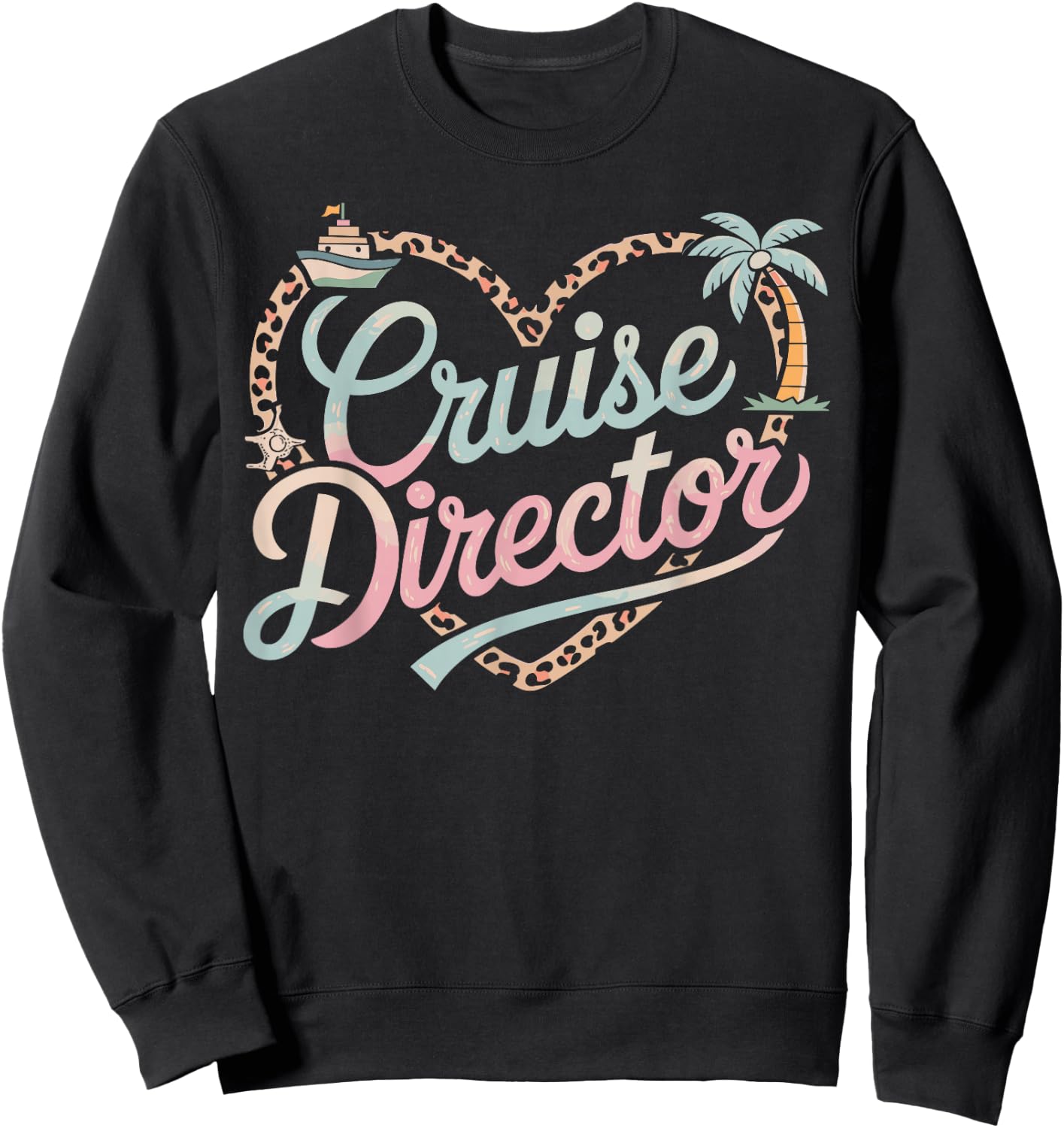 Funny Cruise Director Appreciation JM -Adults Black Small Short Sleeve Sweatshirt - Sweatshirt | Black