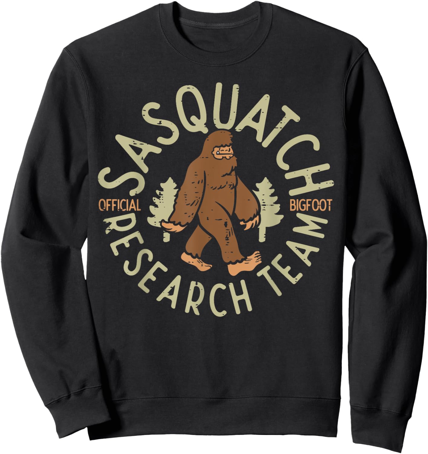 Camping Sasquatch Research Team Bigfoot Camper Men Women Kid Sweatshirt - Sweatshirt | Black