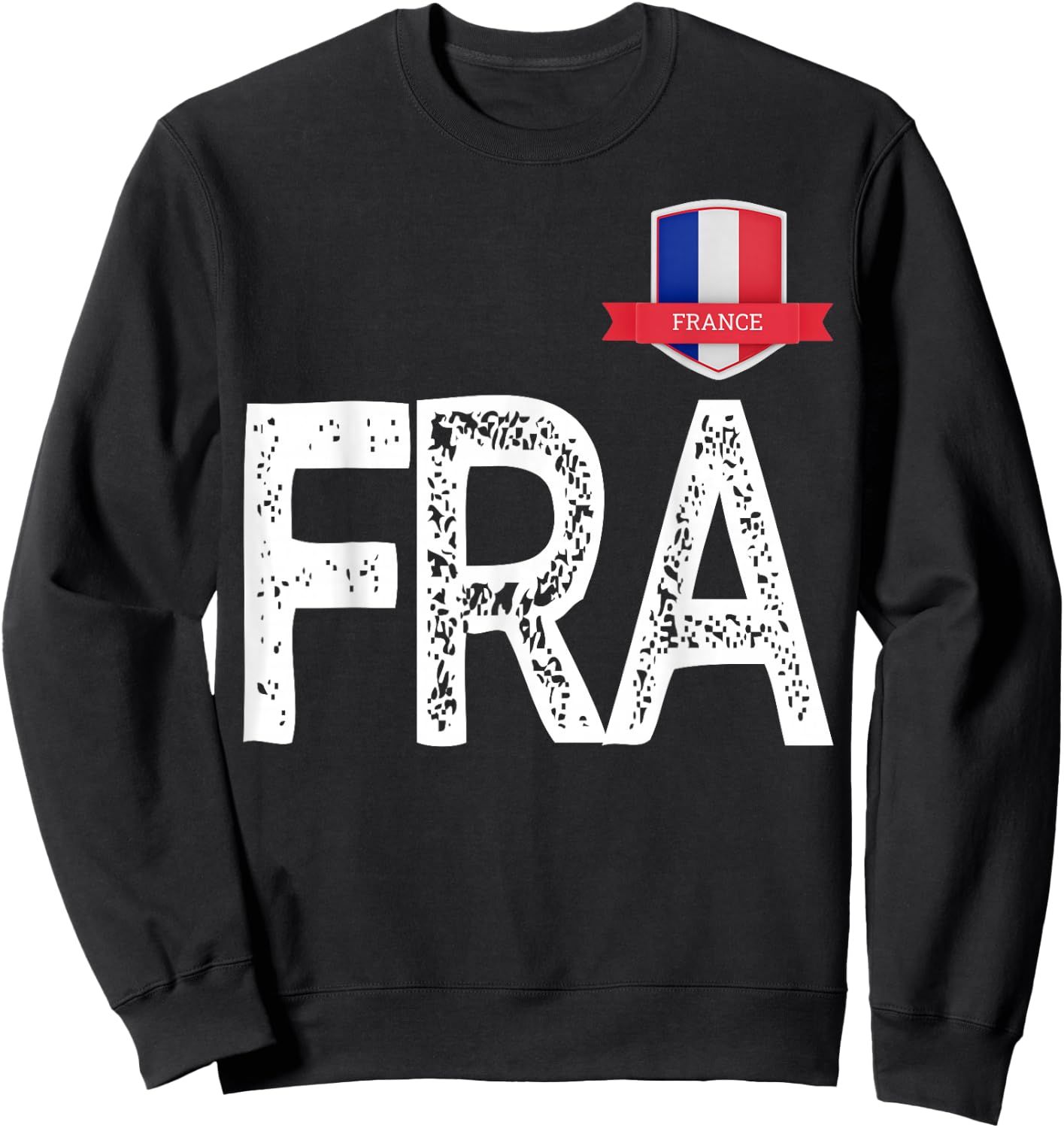 Frankreich Frankreich Menschenflagge Buchstaben F und R und A Frankreich Sweatshirt - Sweatshirt | Black