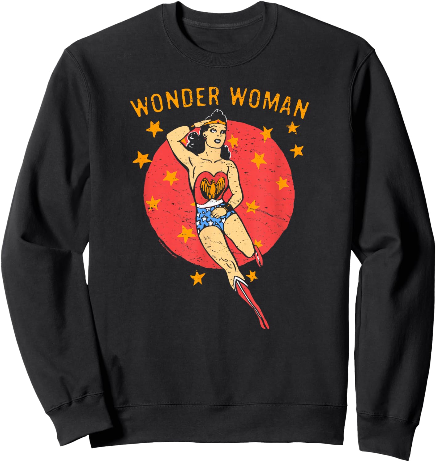 Wonder Woman Retro Wonder Circle Sweatshirt - Sweatshirt | Black