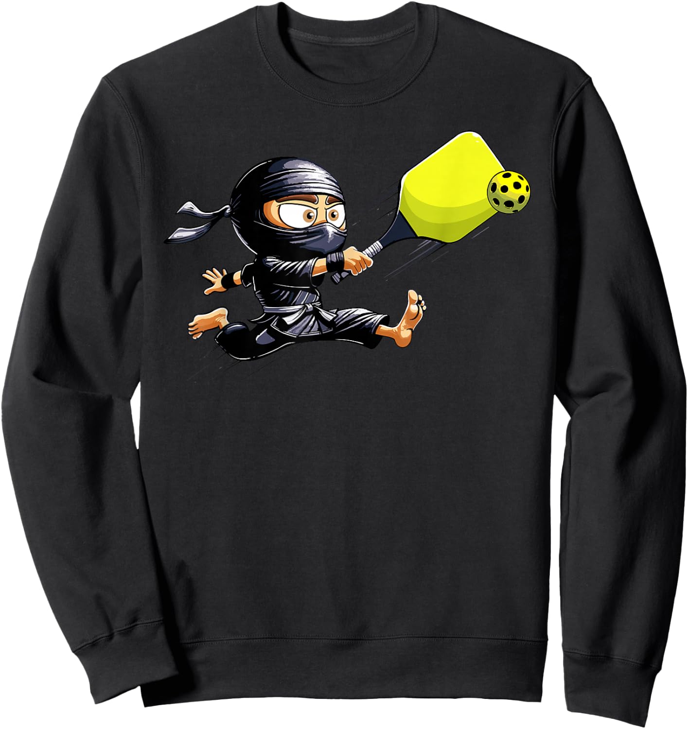 Pickleball Player Ninja Sweatshirt - Sweatshirt | Black