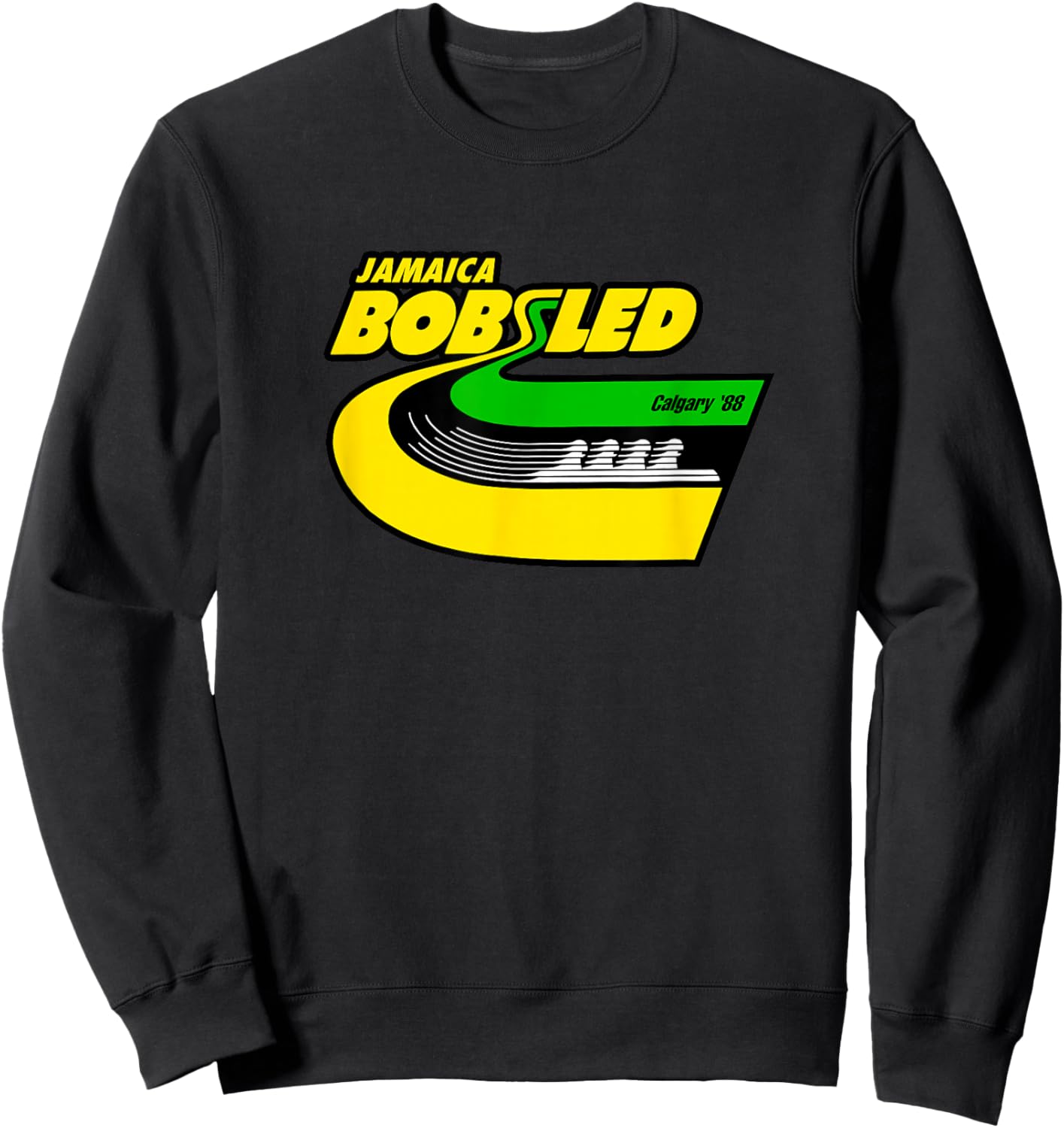 Jamaica Bobled Retro Bob Team Jamaica Flag Bobsleigh , black Sweatshirt - Sweatshirt | Black