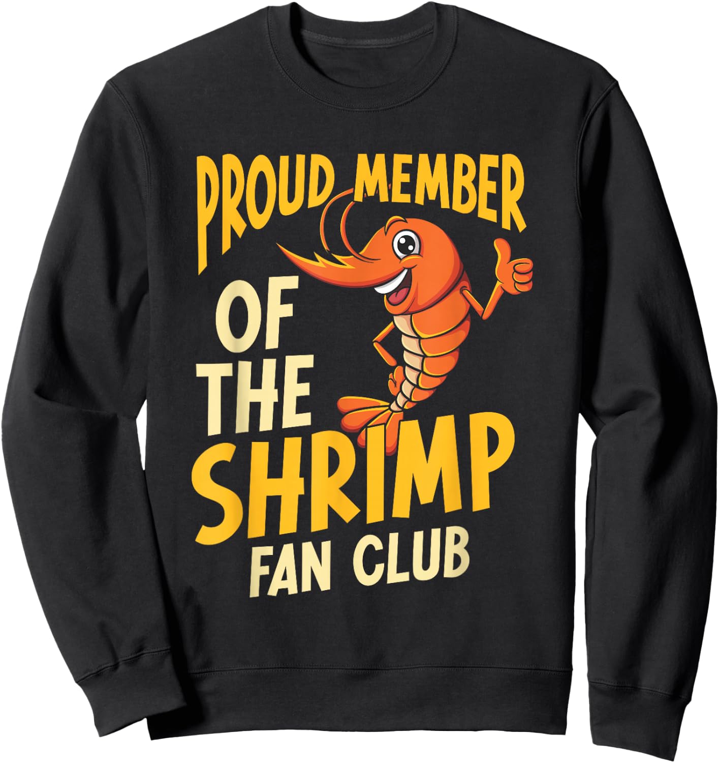 Prawn Shrimp Lover Ocean Sweatshirt - Sweatshirt | Black