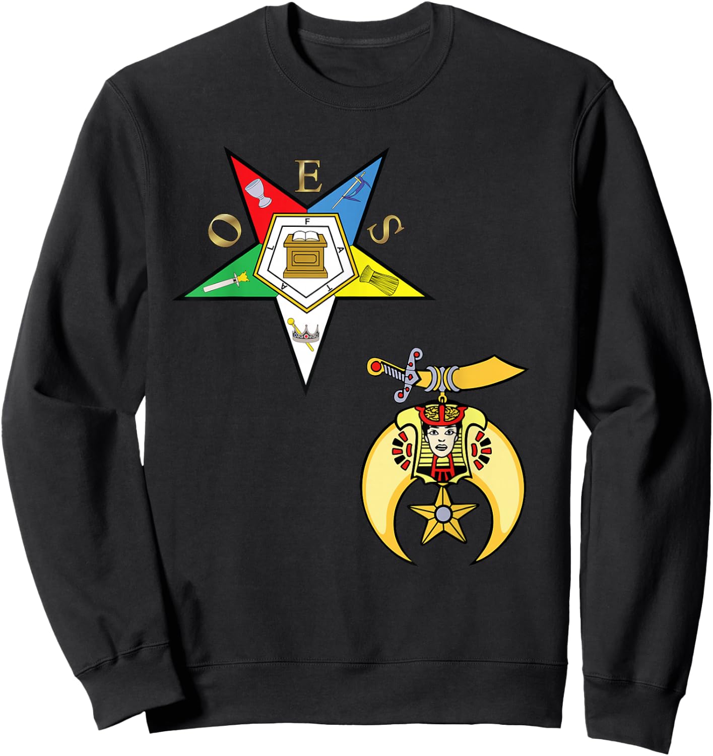 OES Daughters of Sphinx Split Order Eastern Star Sister Sweatshirt - Sweatshirt | Black