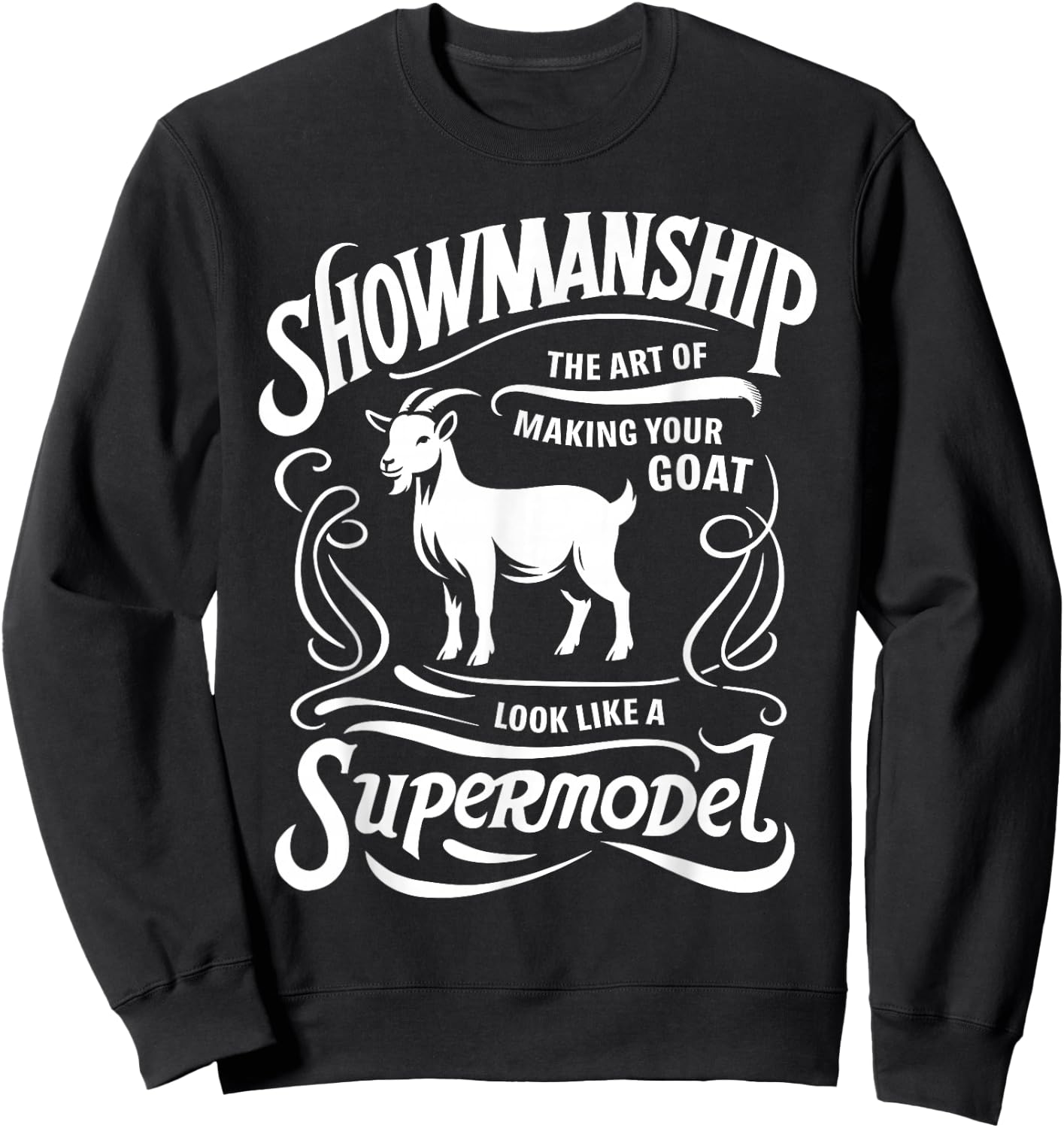 Showmanship Definition Fair Animal Show Goat Livestock Show Sweatshirt - Sweatshirt | Black