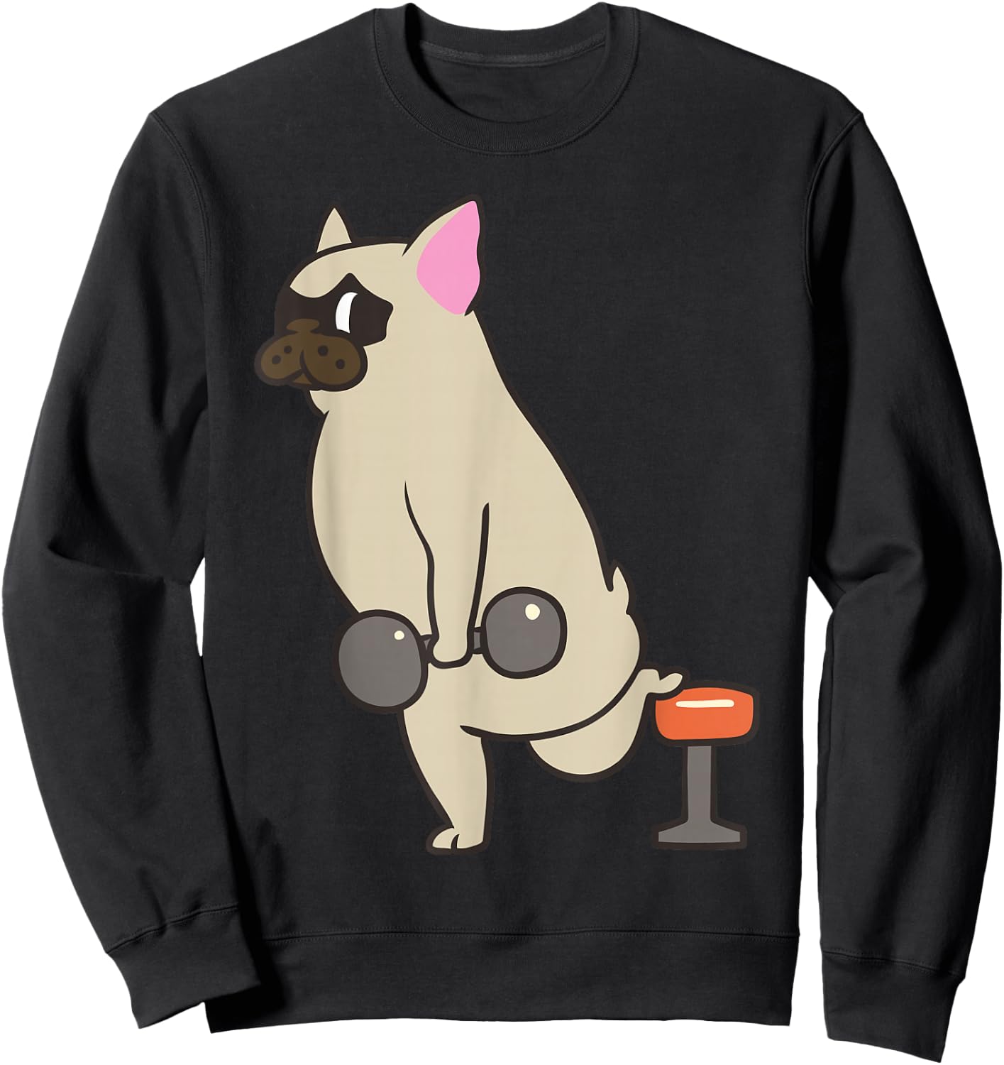Bulgarian split squat Frenchie Sweatshirt - Sweatshirt | Black