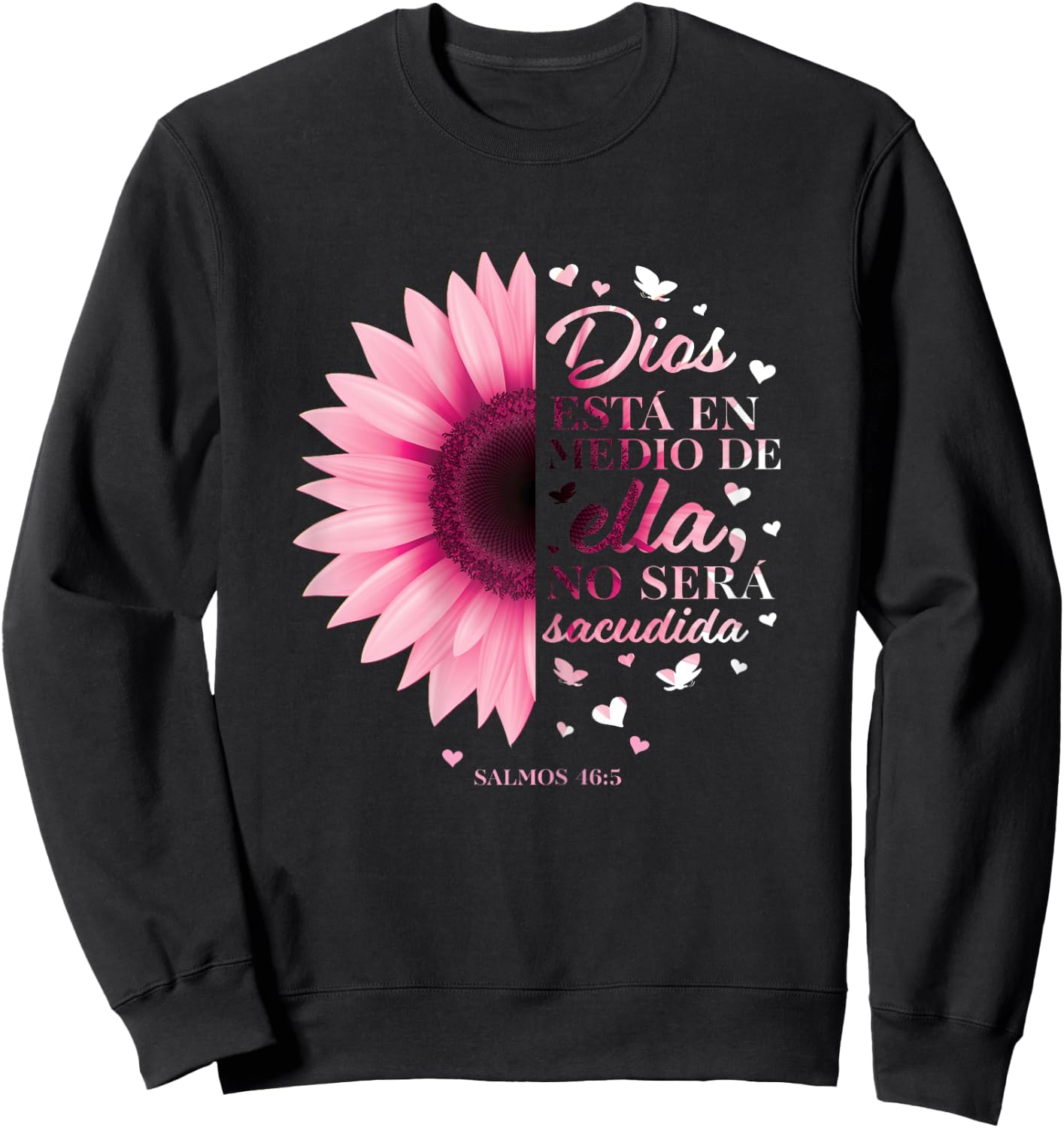 Christian Gifts Women Spanish Religious Gift Verse Espanol Sweatshirt - Sweatshirt | Black