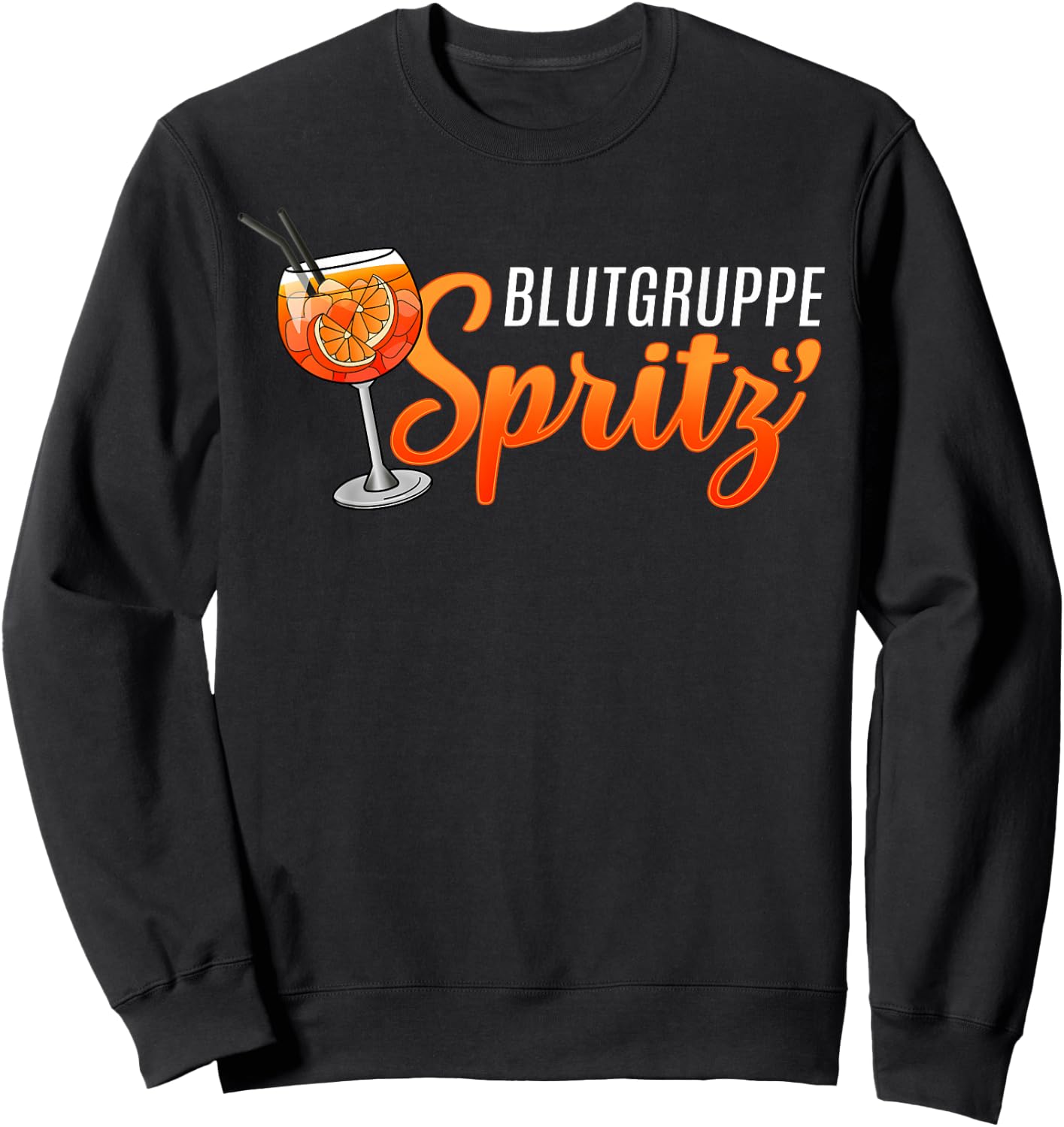 Blood Group Spray X Hallochen Aperolics Club , black Sweatshirt - Sweatshirt | Black